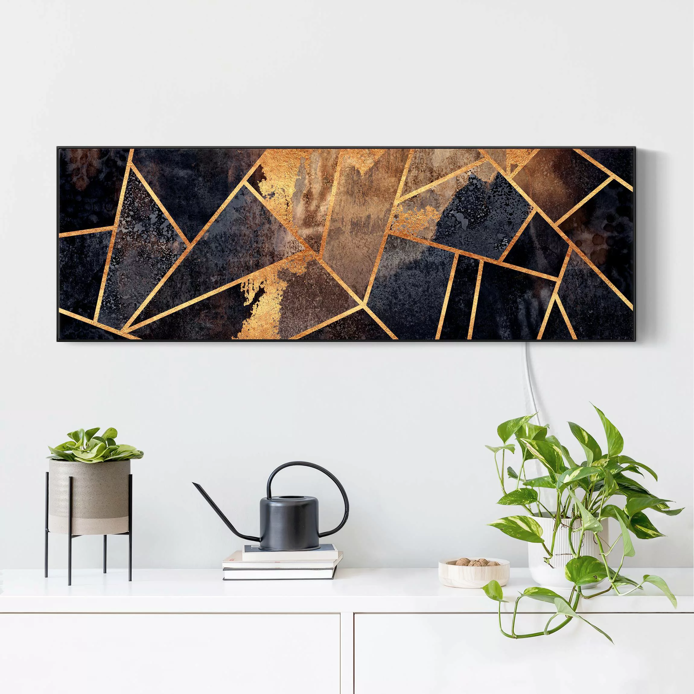 LED-Wechselbild Onyx mit Gold günstig online kaufen