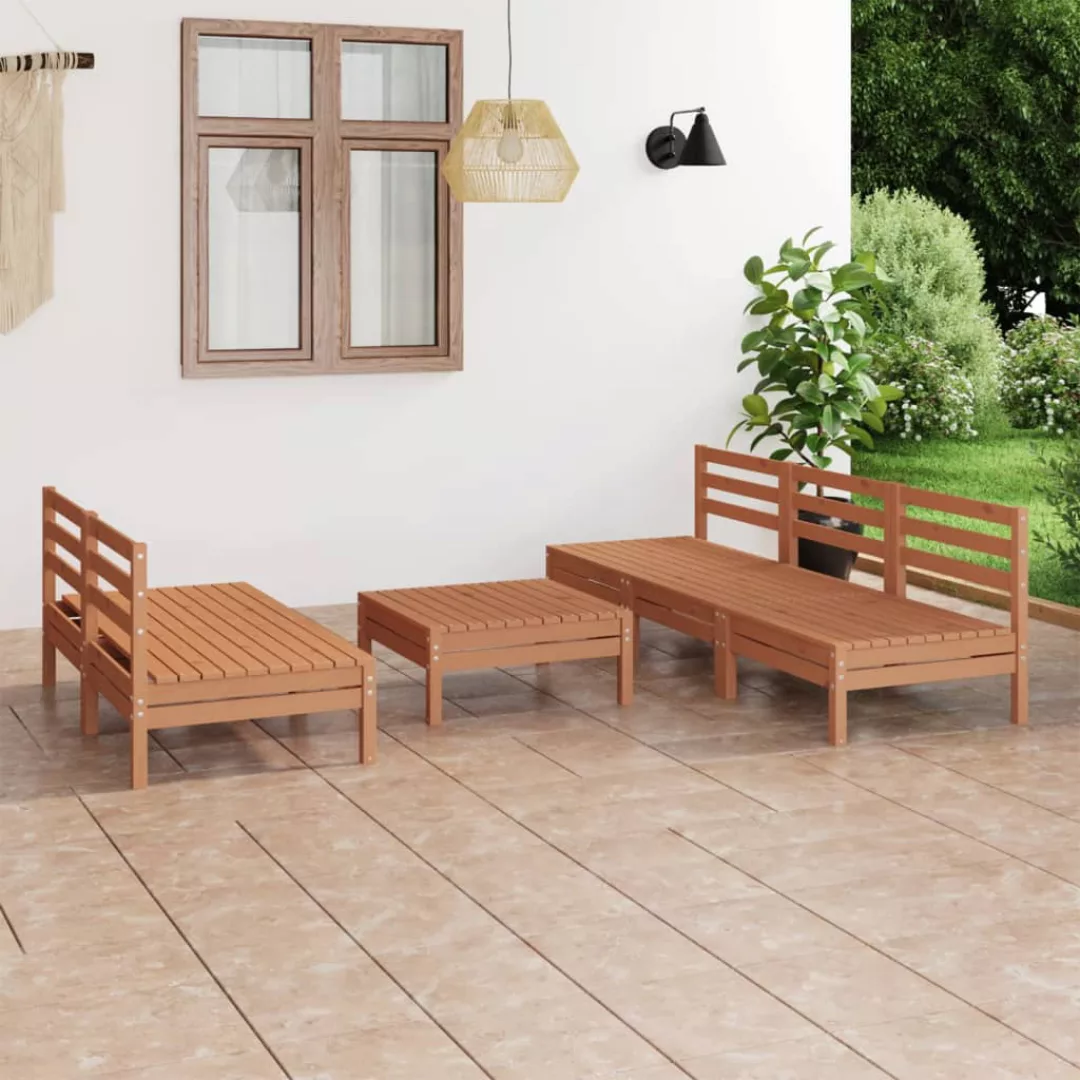 6-tlg. Garten-lounge-set Honigbraun Massivholz Kiefer günstig online kaufen