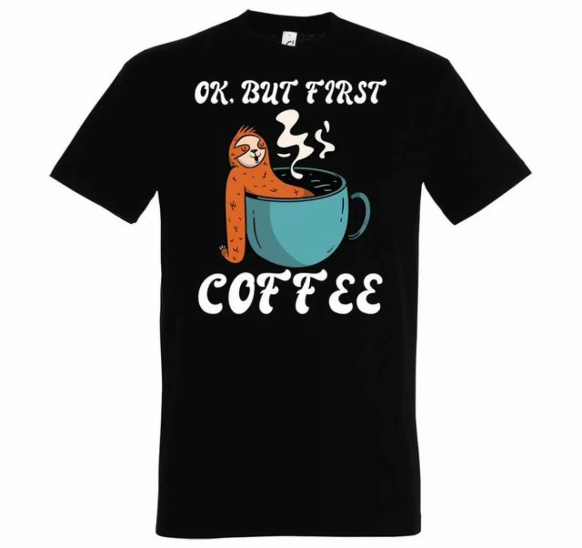 Youth Designz T-Shirt Faultier, But First Coffee Herren Shirt mit Trendigem günstig online kaufen