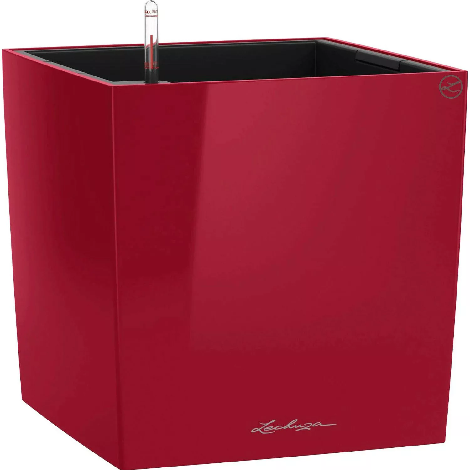 Lechuza Pflanzgefäß Cube Premium 40 cm x 40 cm Scarlet Rot hochglanz günstig online kaufen