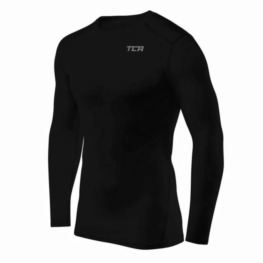 TCA Langarmshirt TCA Herren Kompressionsshirt Langarm Sportshirt - Schwarz günstig online kaufen