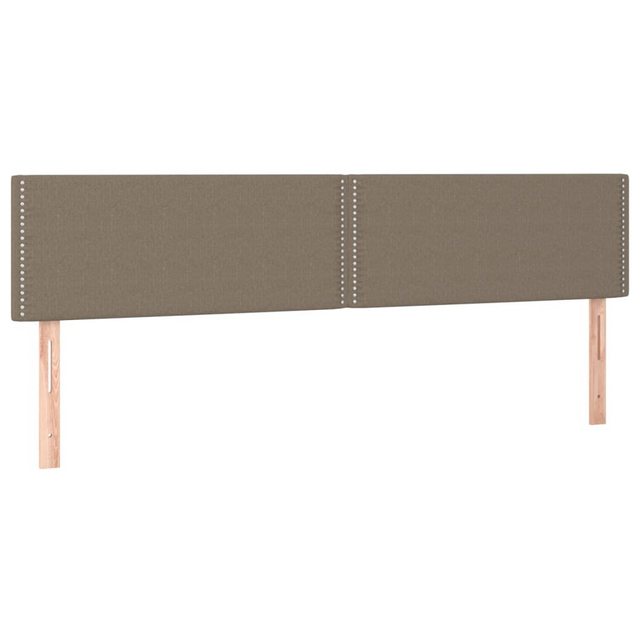 vidaXL Bett, Kopfteile 2 Stk. Taupe 90x5x78/88 cm Stoff günstig online kaufen