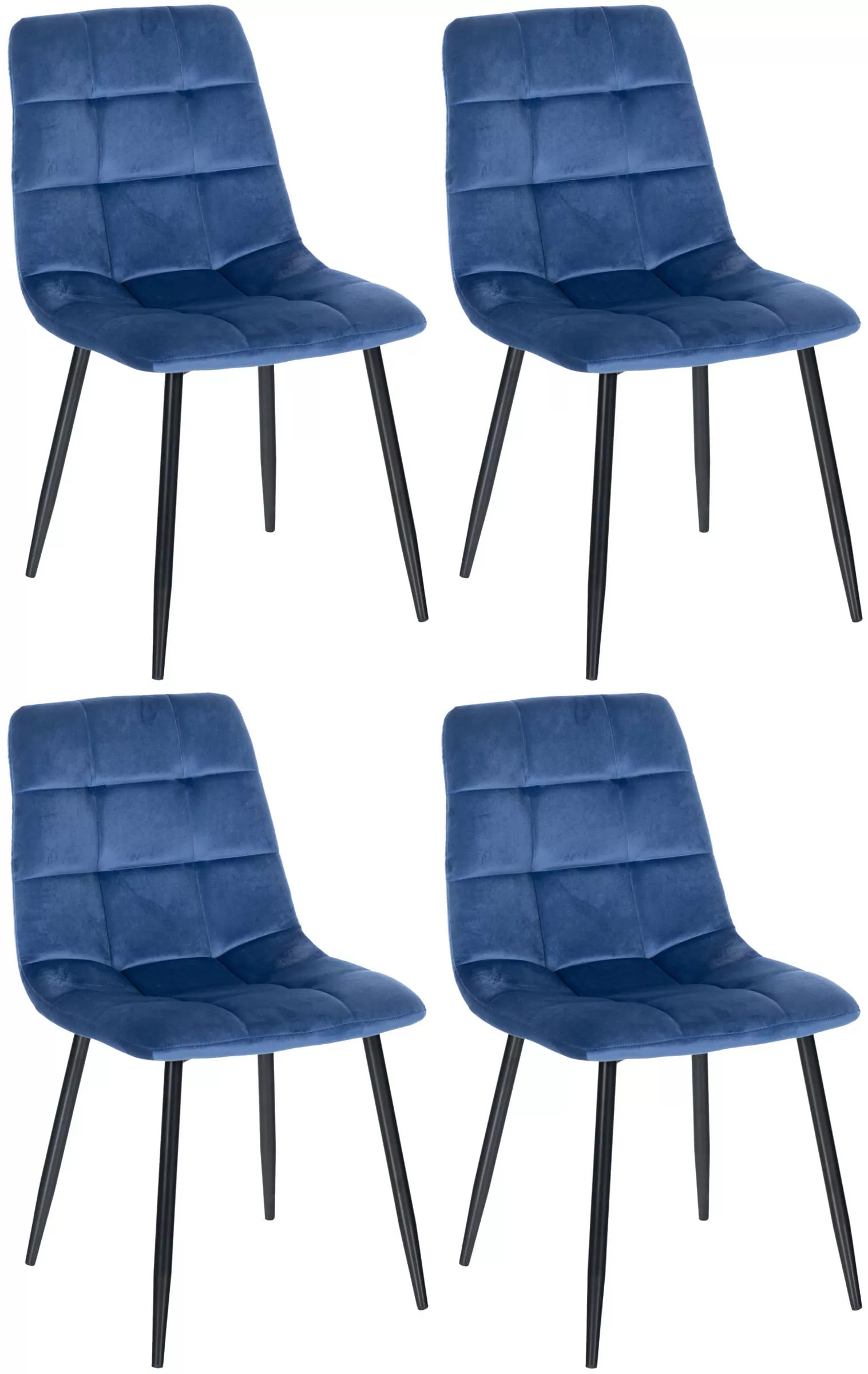 4er Set Esszimmerstühle Antibes Blau günstig online kaufen