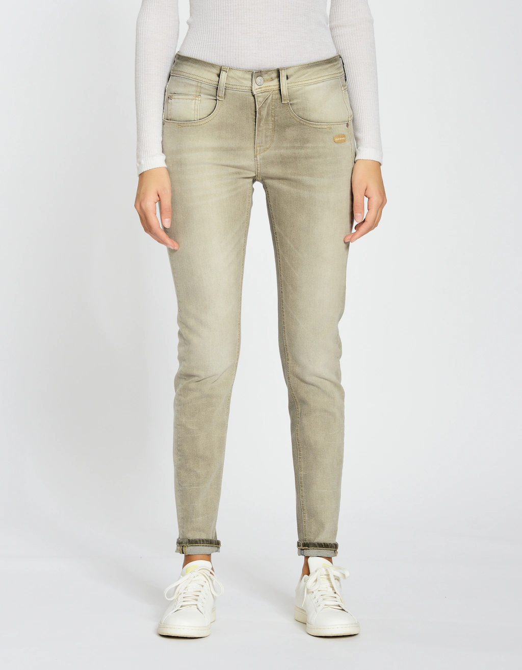 GANG 5-Pocket-Jeans 94Amelie aus Sweatdenim mit schrägen tief sitzenden Ges günstig online kaufen
