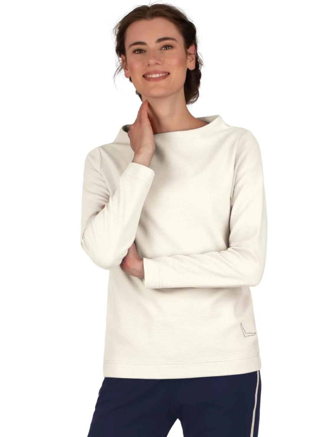 Trigema Sweatshirt "TRIGEMA Stehkragen Pullover mit Kristallsteinen" günstig online kaufen
