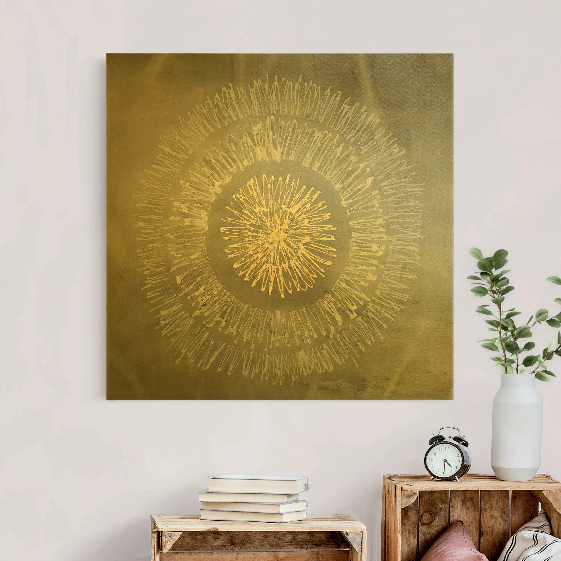 Leinwandbild Gold Polarstern Grau Gold I günstig online kaufen