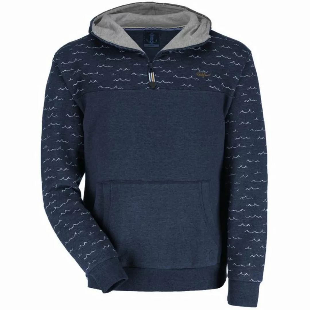 Leitfeuer Kapuzenpullover Herren Sweathoody Hoodie Allover-Print Maritim an günstig online kaufen