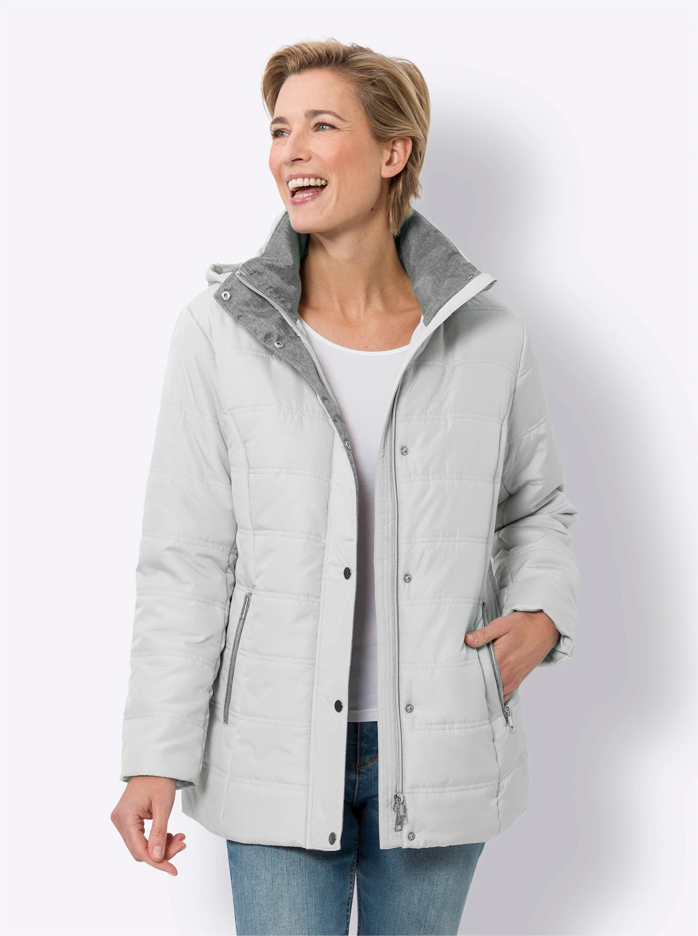 Classic Basics Steppjacke, mit Kapuze günstig online kaufen