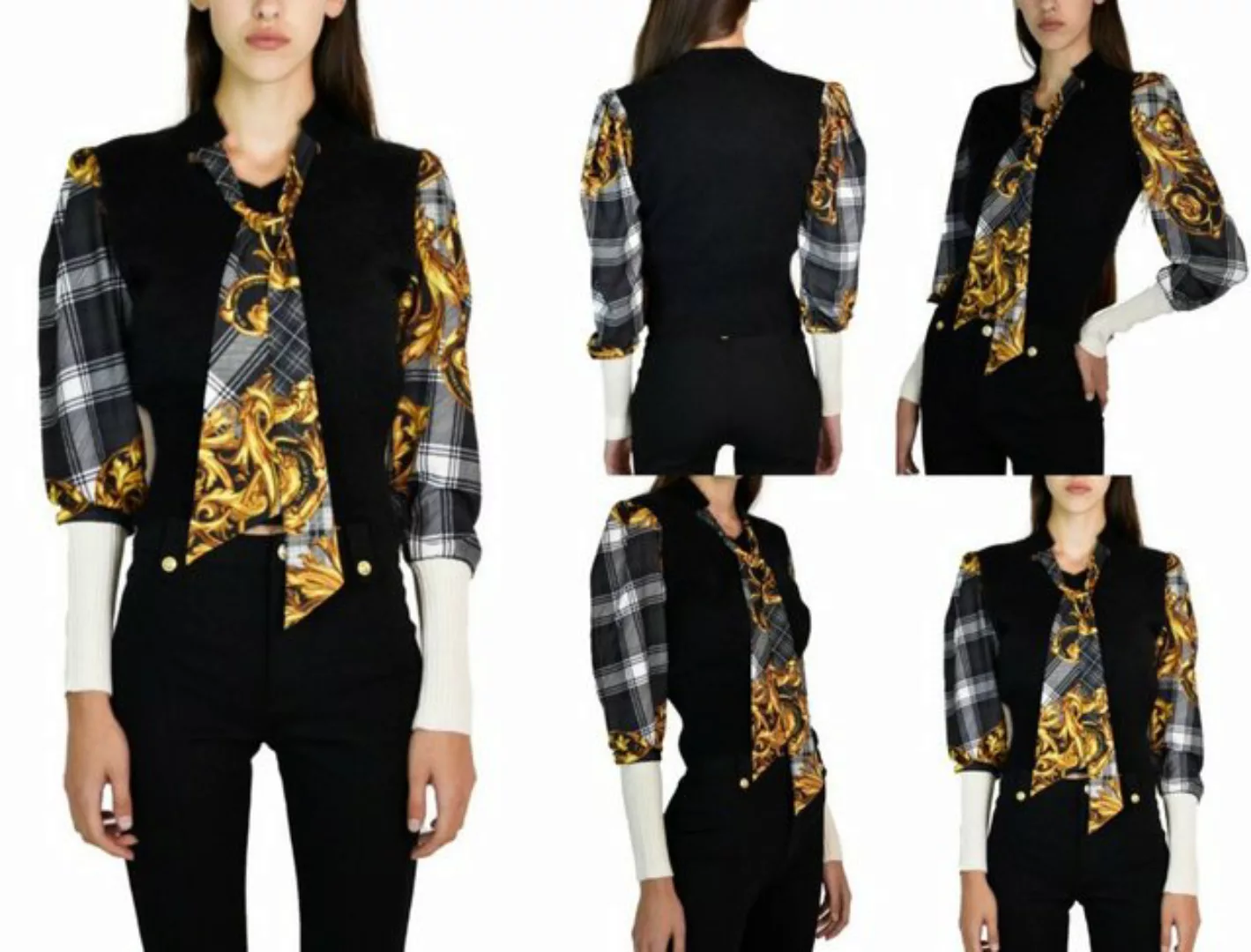 Versace Stricktop VERSACE JEANS COUTURE Scarf Sweater Strick-Pullover Pulli günstig online kaufen