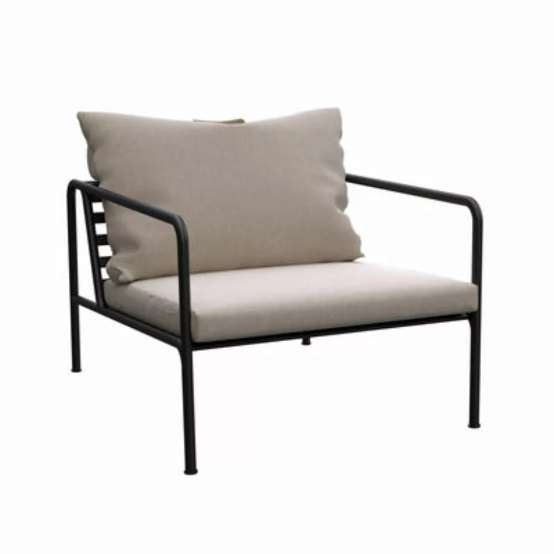 Gepolsterter Sessel Avon metall textil beige / Stoff & Stahl - Houe - Beige günstig online kaufen