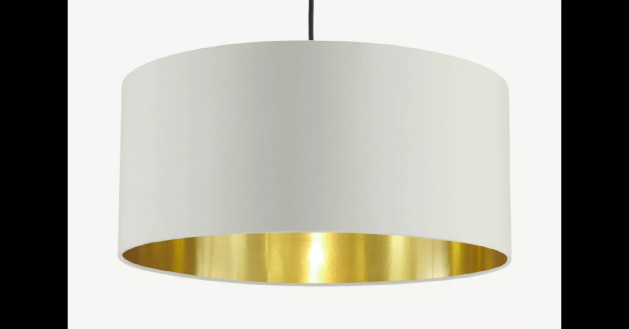 Oro Lampenschirm (o 45 cm), Keramikweiss und Messing - MADE.com günstig online kaufen
