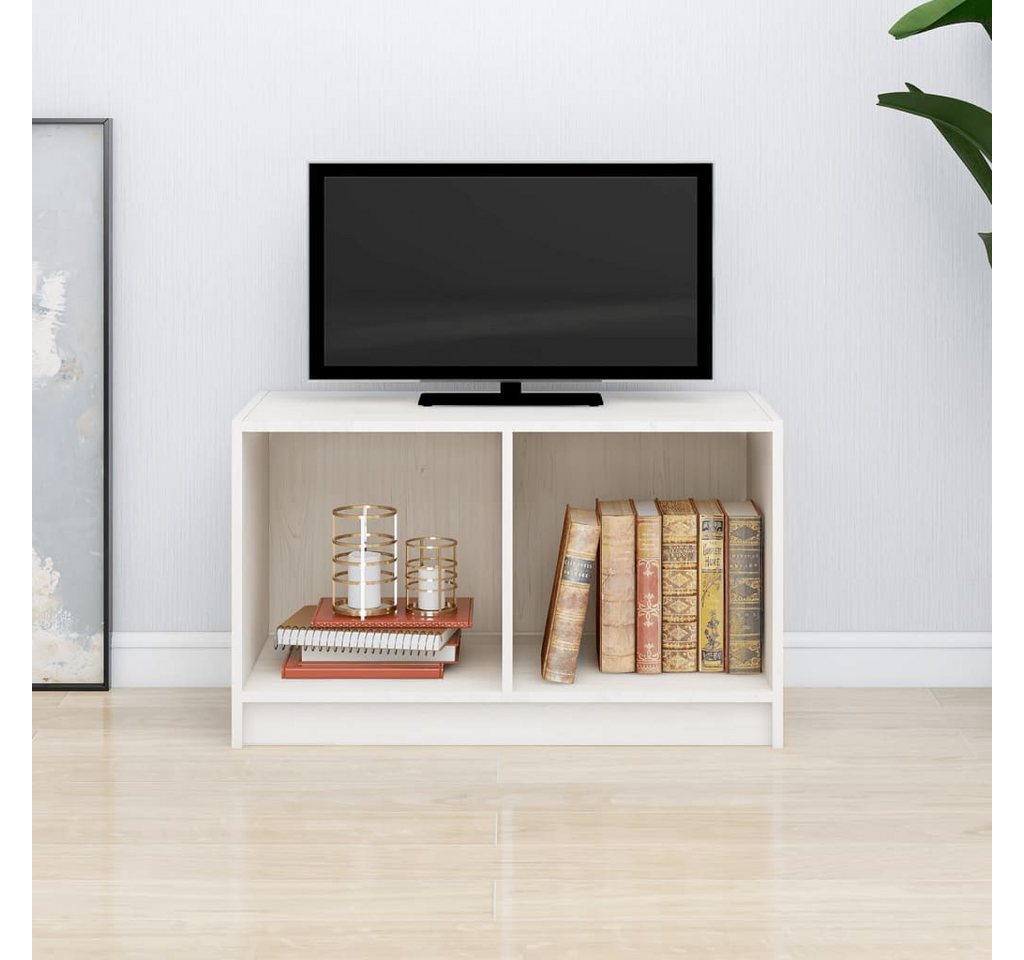 vidaXL TV-Schrank TV-Schrank Weiß 70x33x42 cm Massivholz Kiefer Lowboard günstig online kaufen