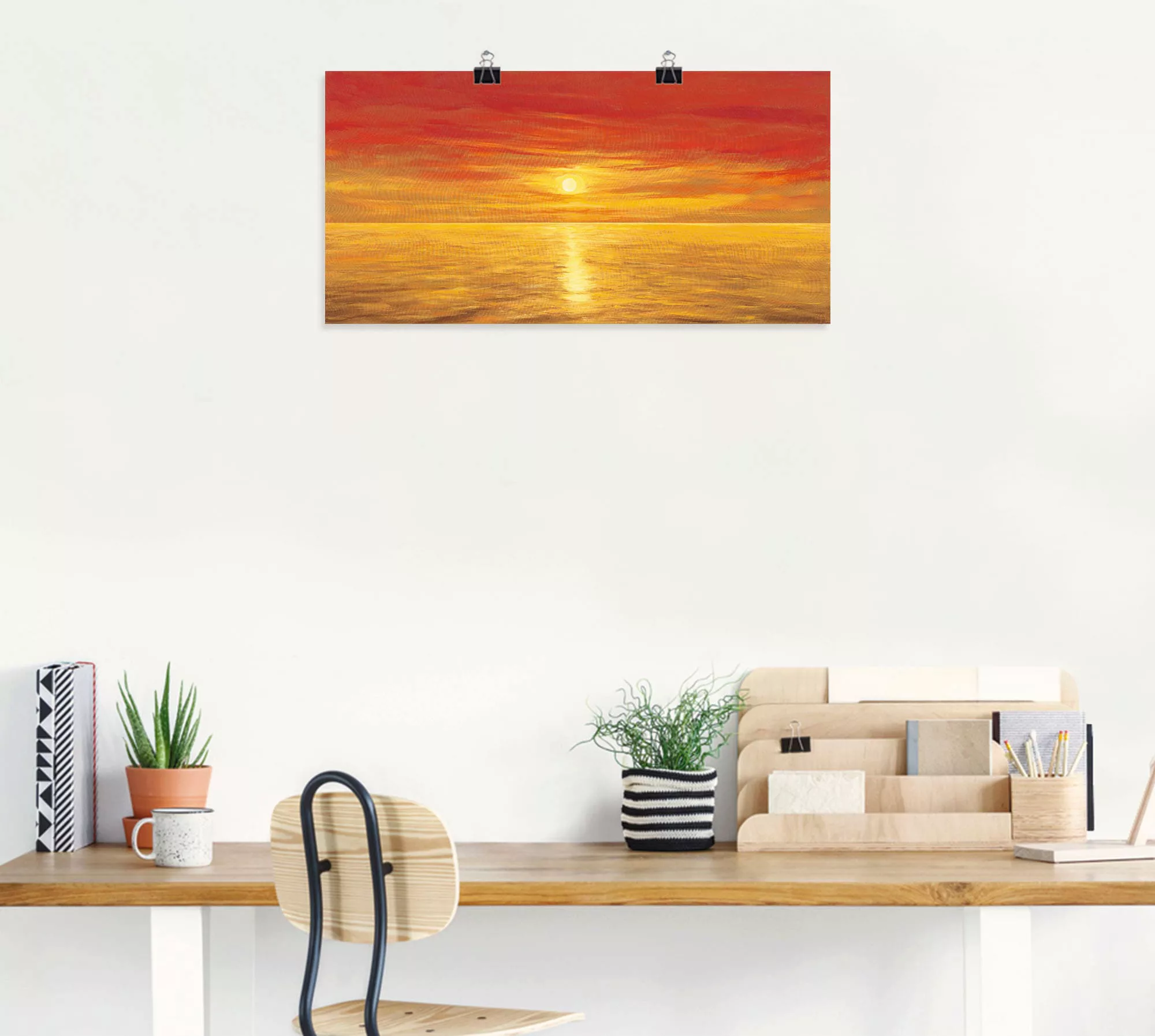 Artland Poster »Oranges Meer«, Meer Bilder, (1 St.) günstig online kaufen