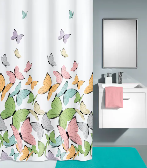 Kleine Wolke Duschvorhang "Butterflies", (1 tlg.) günstig online kaufen