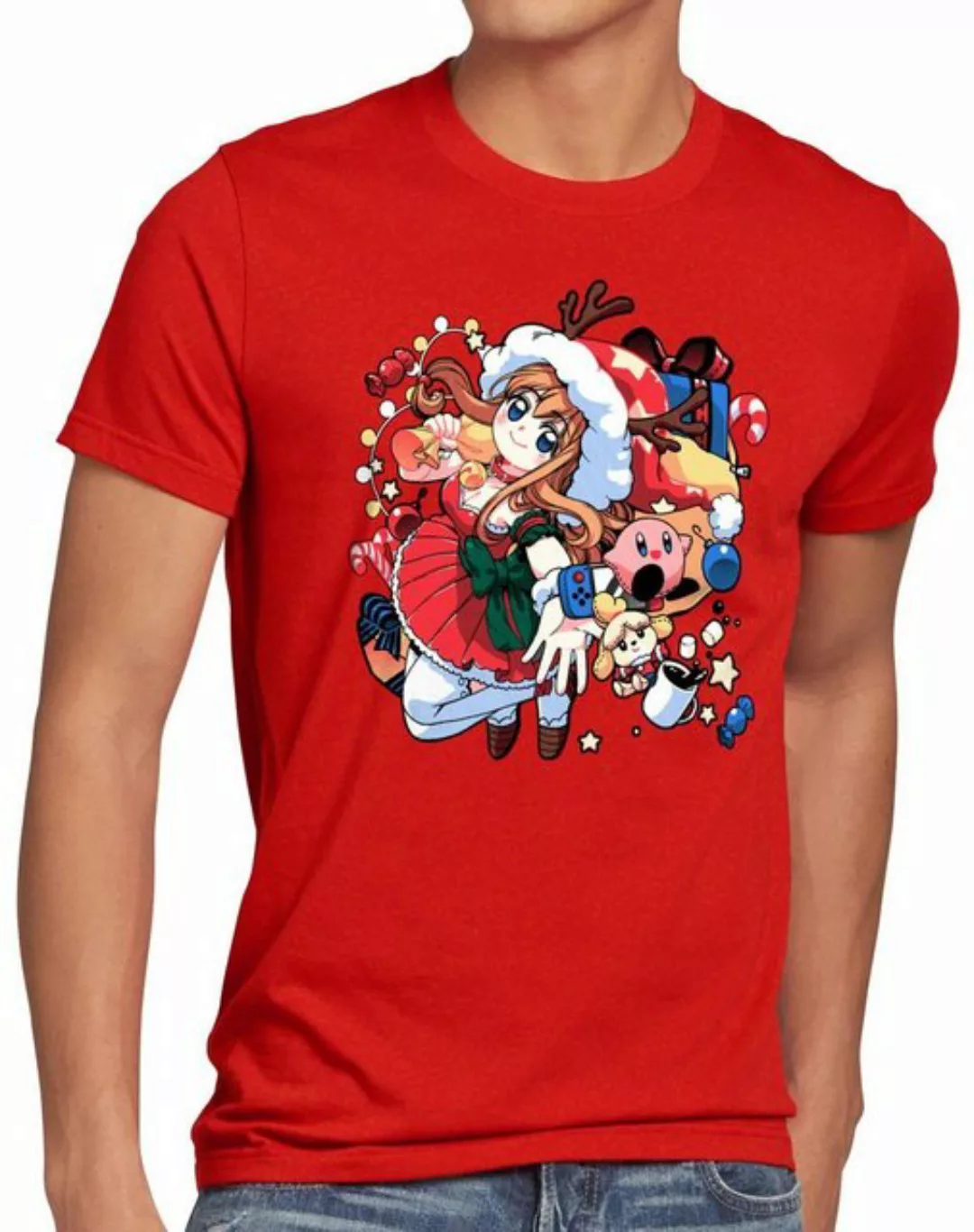 style3 Print-Shirt Herren T-Shirt X-mas Gamer Girl Ugly Sweater pulli weihn günstig online kaufen