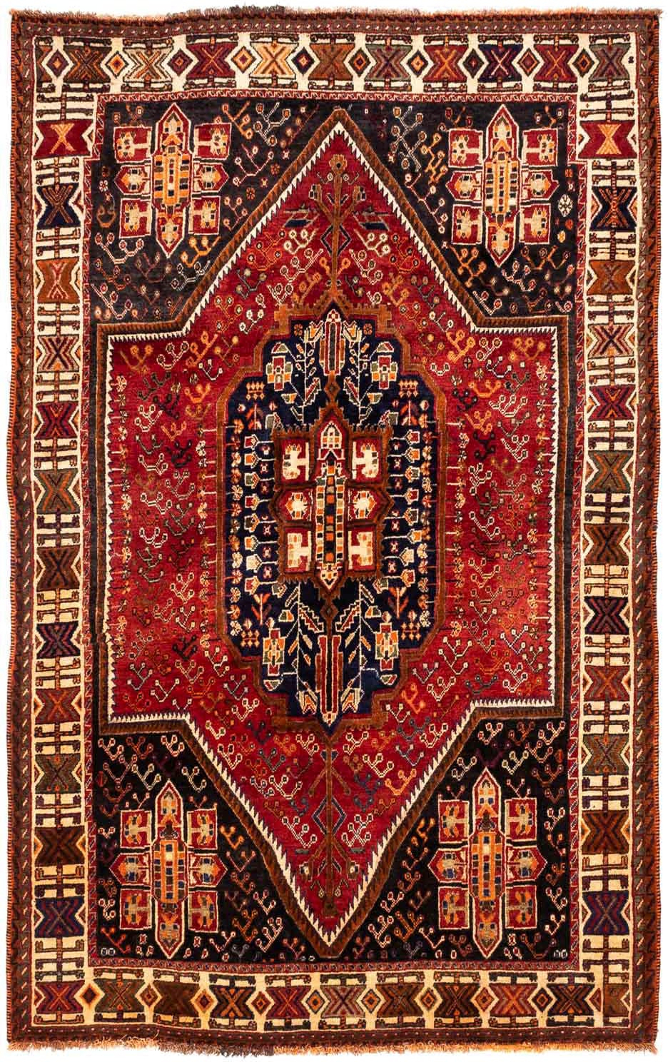 morgenland Wollteppich »Shiraz Medaillon 255 x 163 cm«, rechteckig, Unikat günstig online kaufen