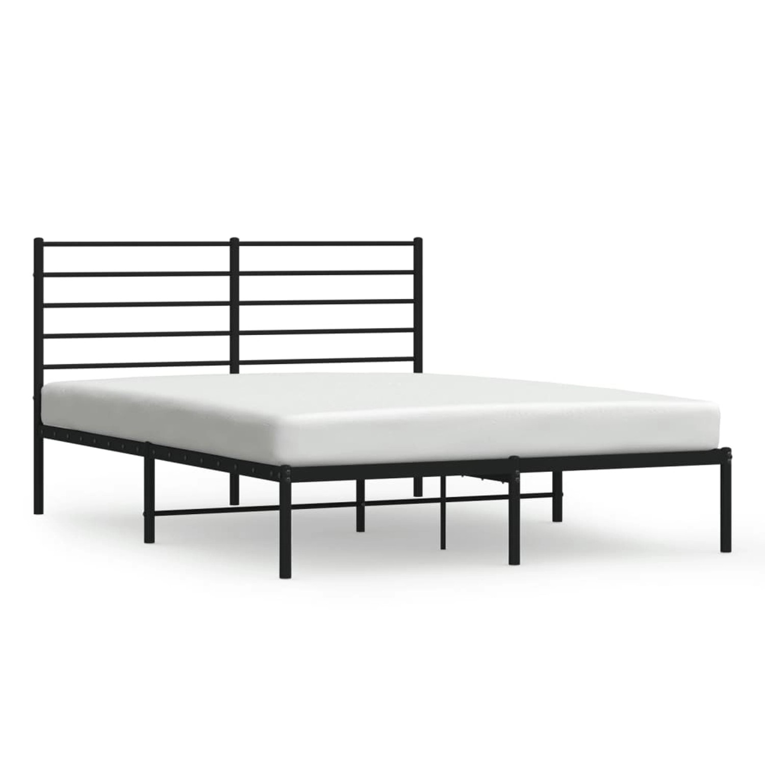 vidaXL Bettgestell mit Kopfteil Metall Schwarz 120x200 cm Modell 41730503 günstig online kaufen