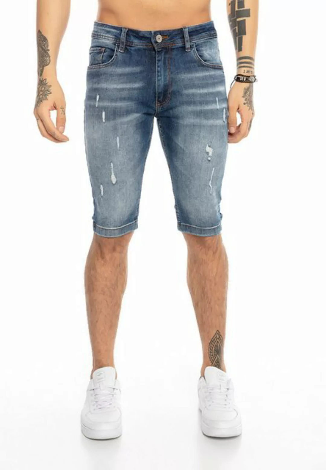 RedBridge Jeansshorts Red Bridge Herren Jeans Shorts Kurze Hose Denim fetzi günstig online kaufen