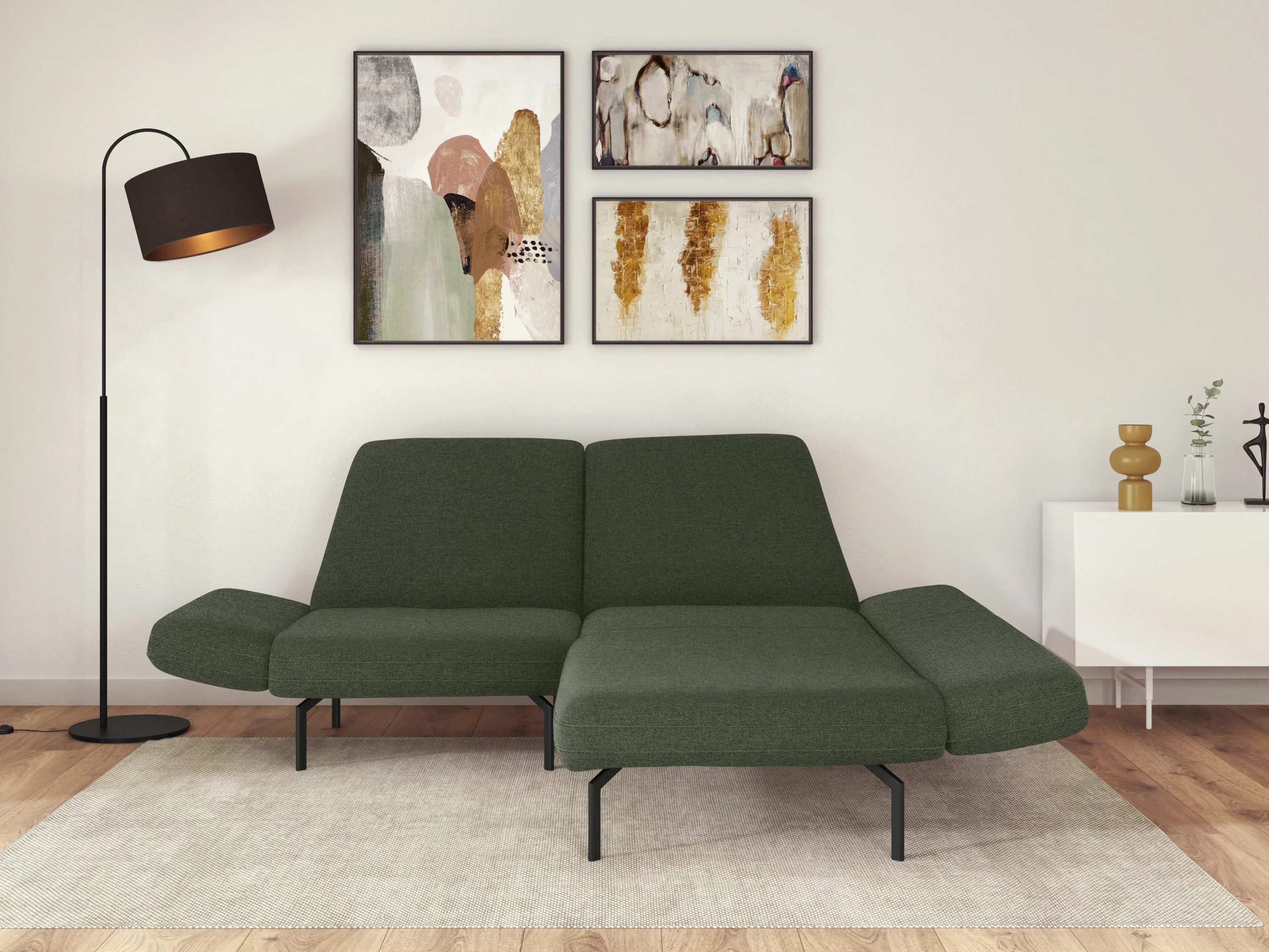 DOMO collection Ecksofa "Avellino L-Form", mit Arm- und Rückenfunktion günstig online kaufen