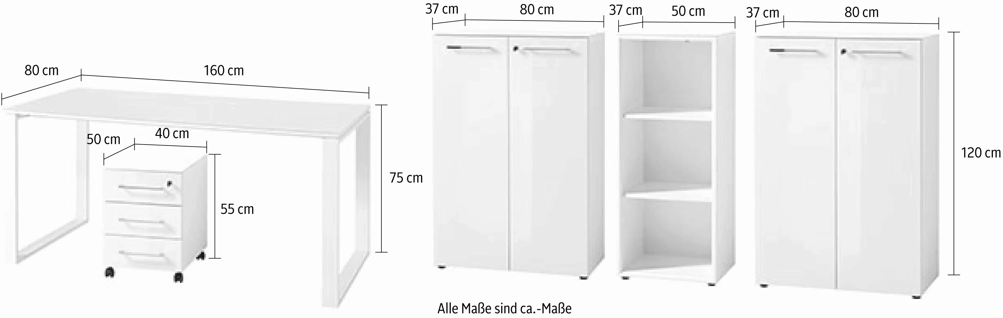 GERMANIA Büromöbel-Set "GW-Monteria", (Set, 5 tlg.) günstig online kaufen