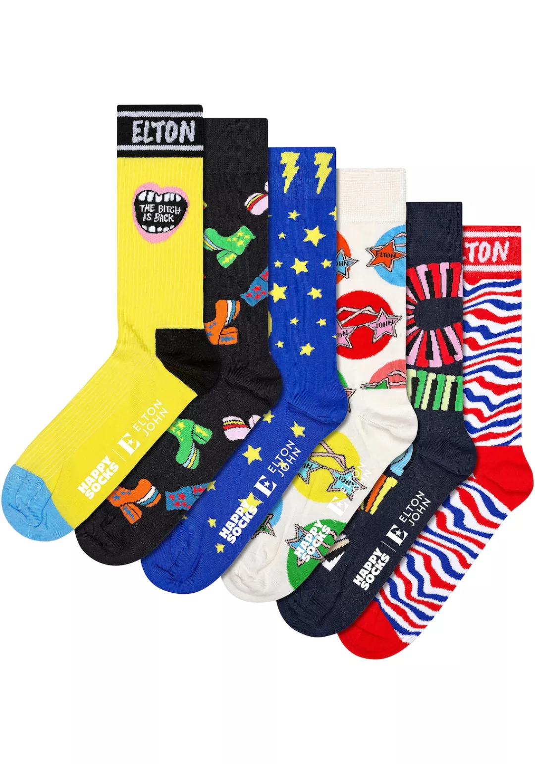 Happy Socks Socken, (Box, 6 Paar), Elton John Gift Set günstig online kaufen