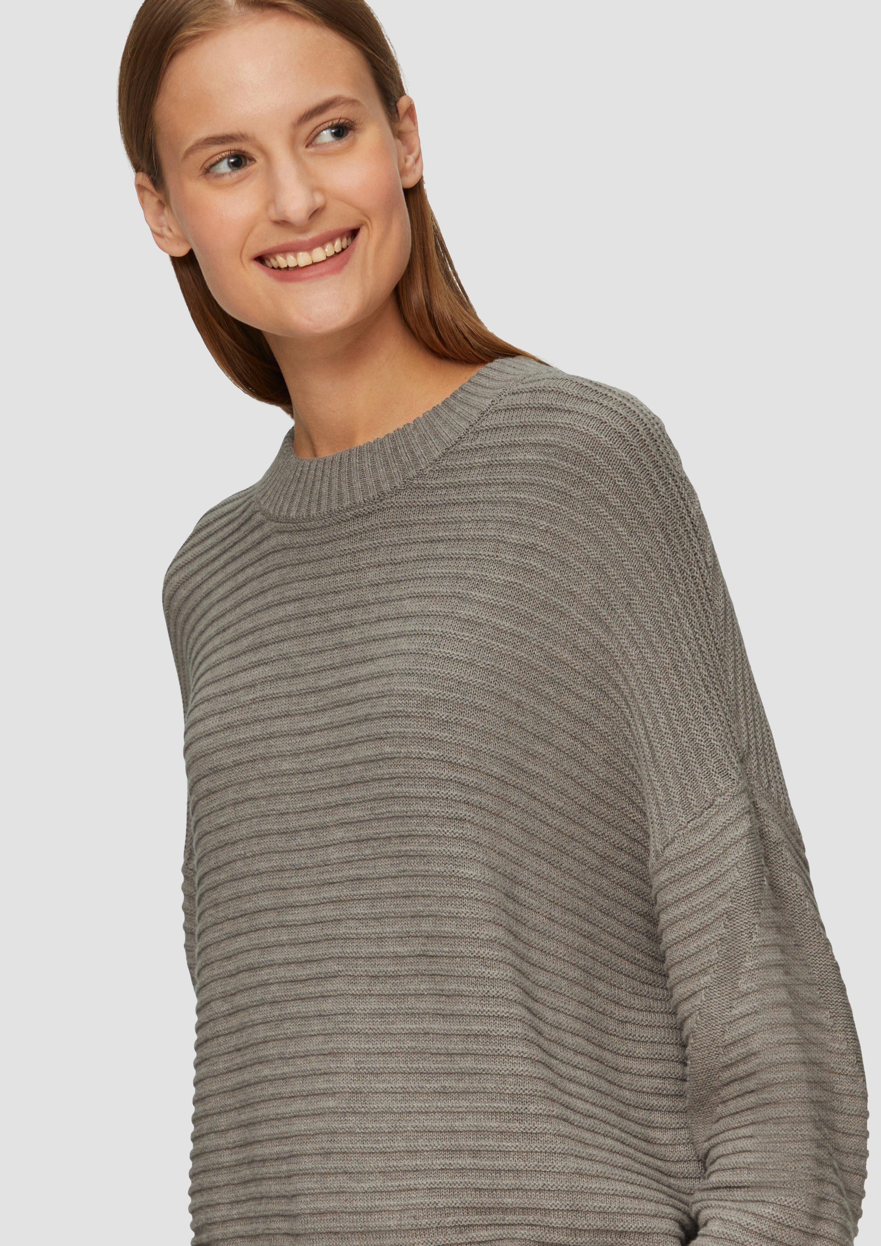 s.Oliver Strickpullover Oversized Strickpullover mit Strukturdetails günstig online kaufen