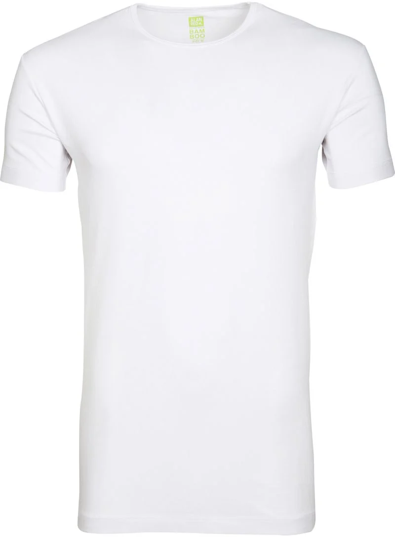 Alan Red Bamboo T-shirt O-Ausschnitt Weiß - Größe S günstig online kaufen