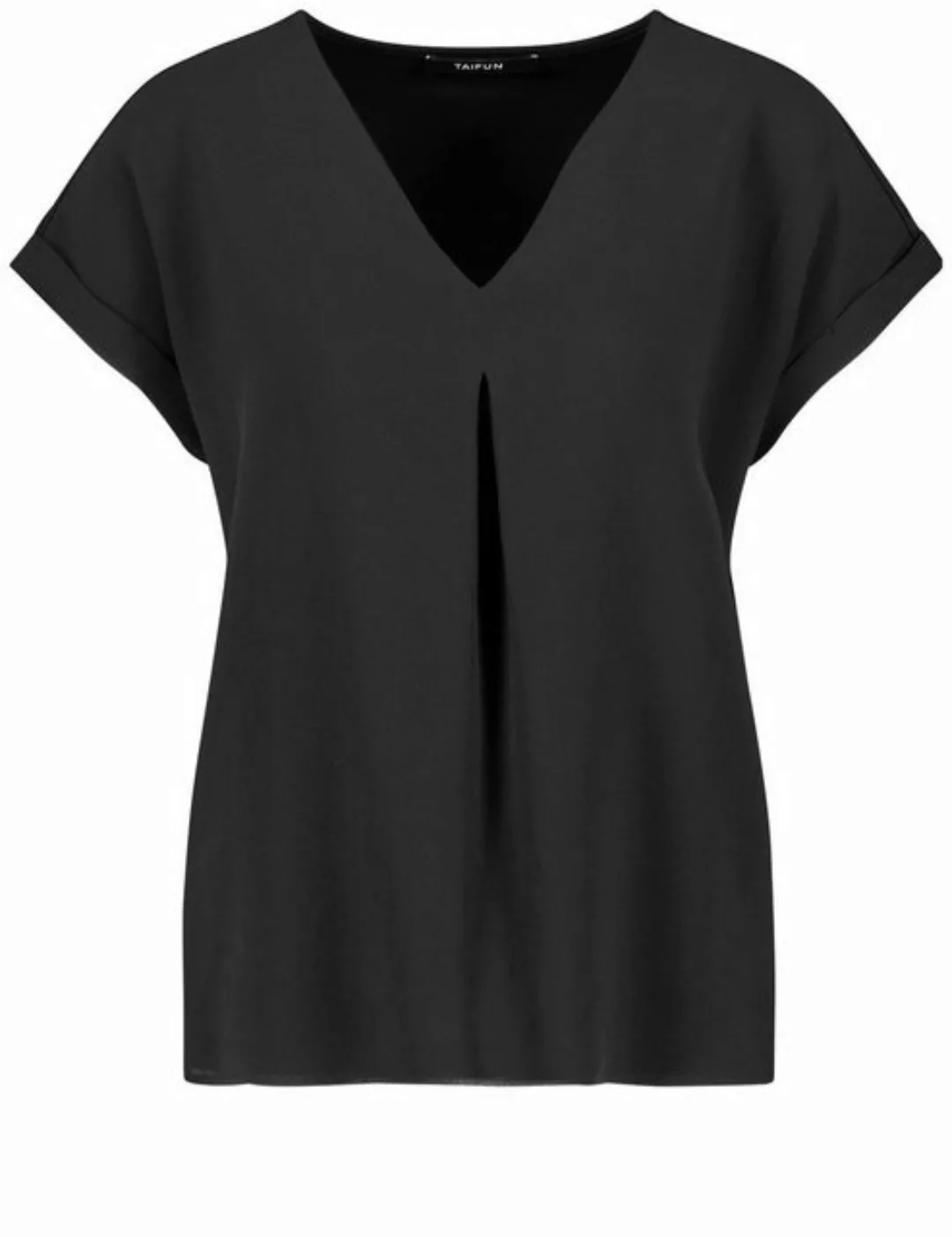 Taifun Kurzarmshirt Blusenshirt mit Chiffon-Layer günstig online kaufen