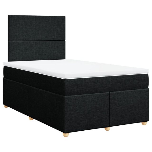 vidaXL Boxspringbett, Boxspringbett mit Matratze Schwarz 120x190 cm Stoff günstig online kaufen