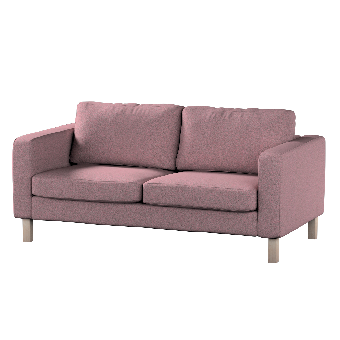 Bezug für Karlstad 2-Sitzer Sofa nicht ausklappbar, schwarz--rosa, Sofahuss günstig online kaufen