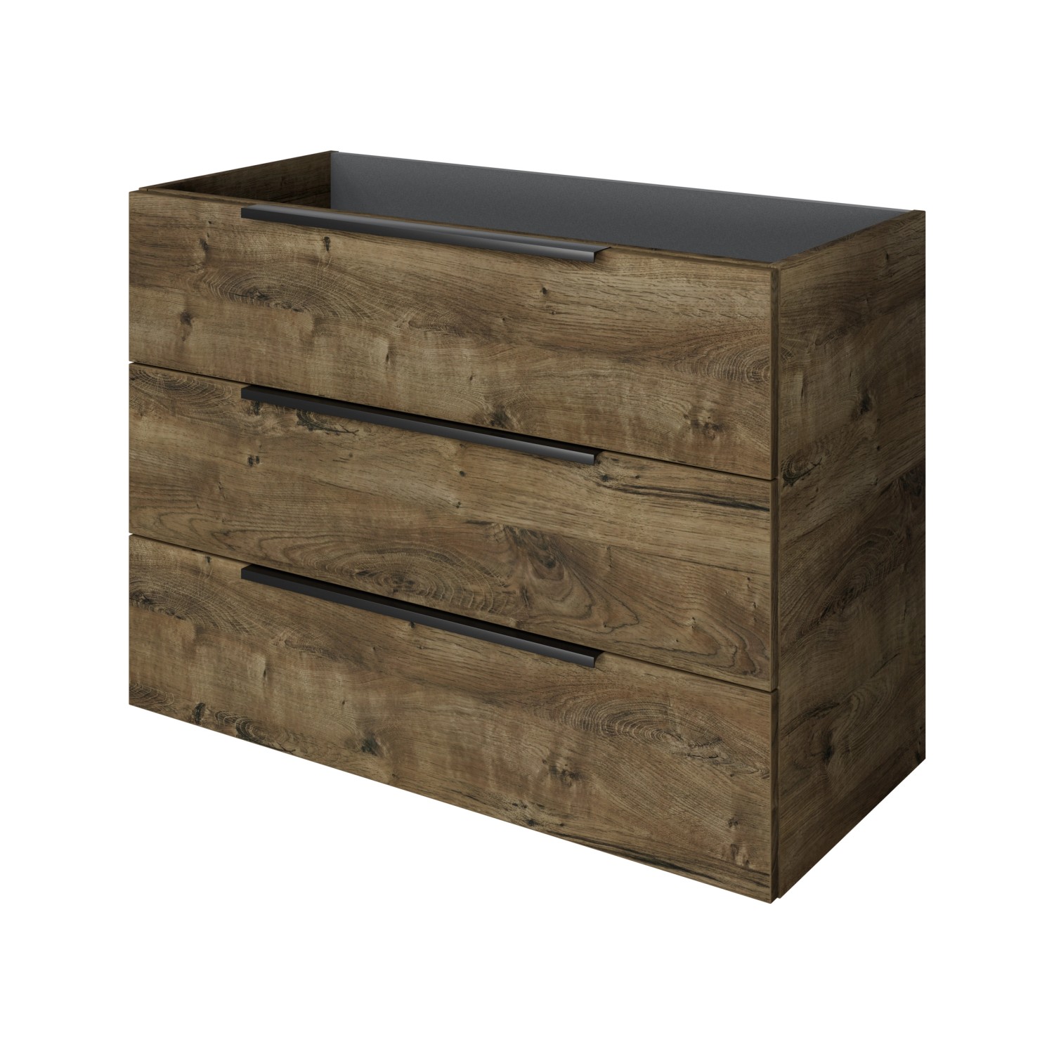 Pelipal Waschbeckenunterschrank Quantum 07 Eiche Ribbeck Quer 100 cm 3 Ausz günstig online kaufen