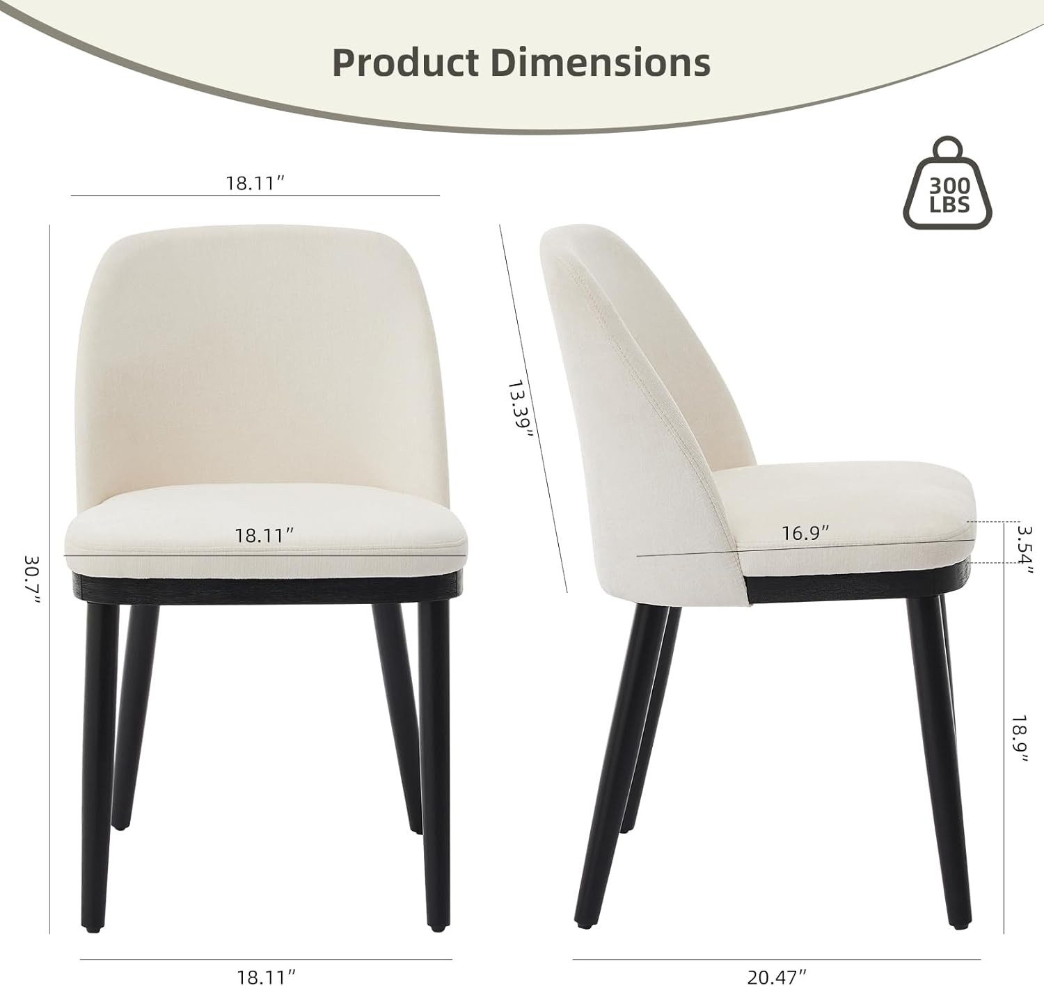 GarveeMore Esszimmerstuhl Gepolsterte 2er-Set,Moderne Küchenstühle mit günstig online kaufen