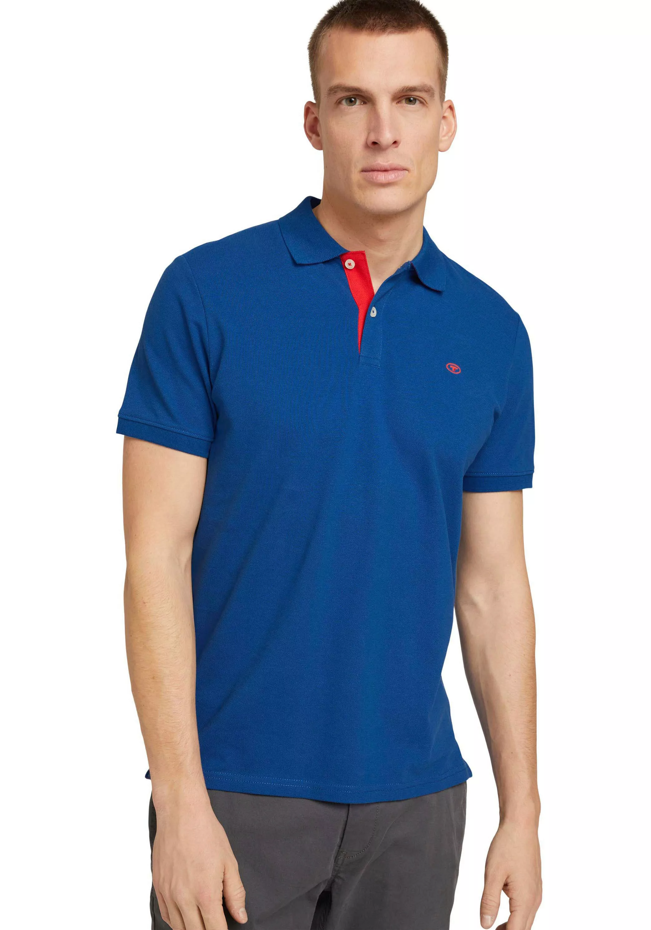 TOM TAILOR Poloshirt mit Knopfleiste und Logo günstig online kaufen