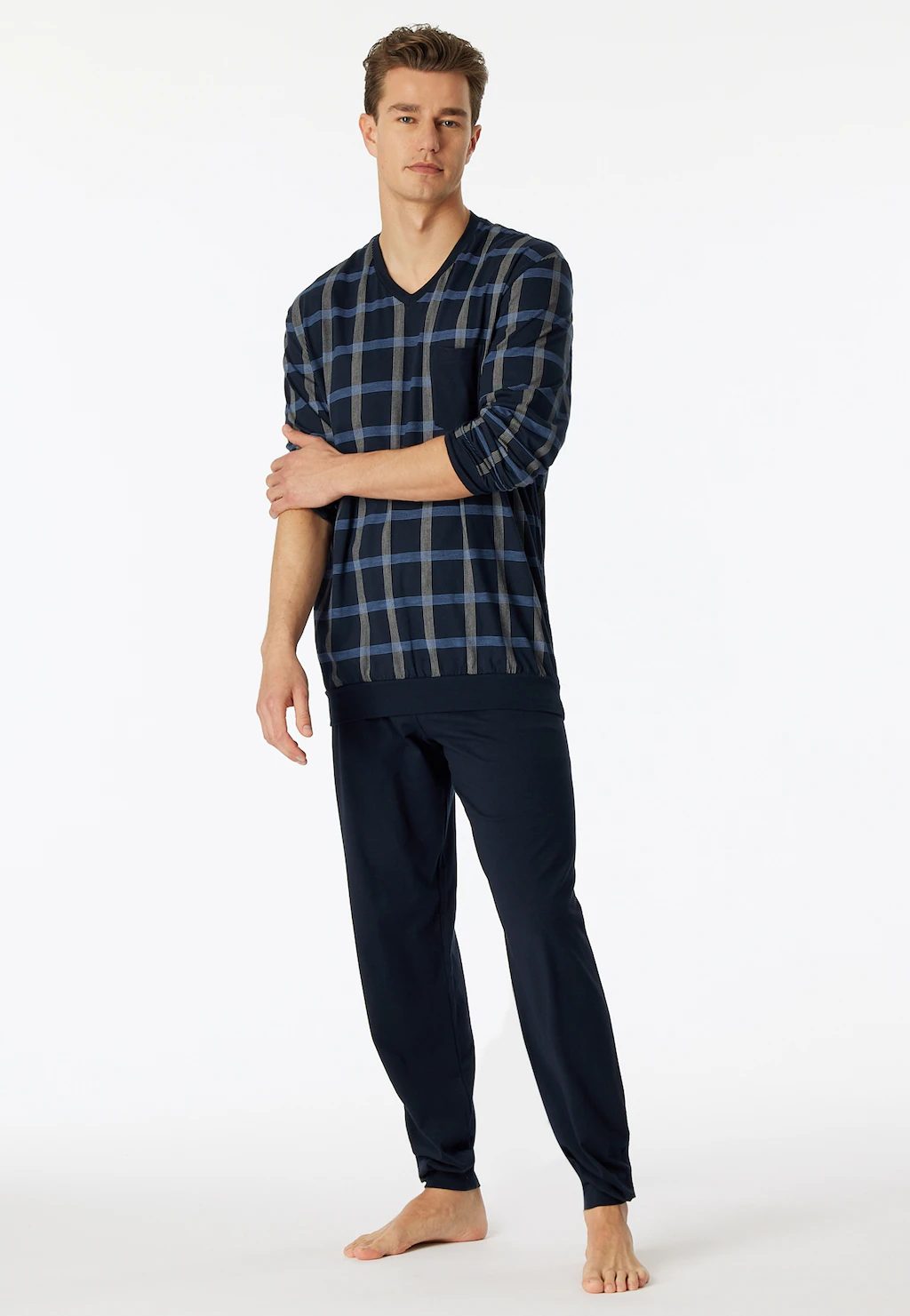 Schiesser Pyjama ""Comfort Nightwear"", (2 tlg.), mit klassischem Karo-Must günstig online kaufen