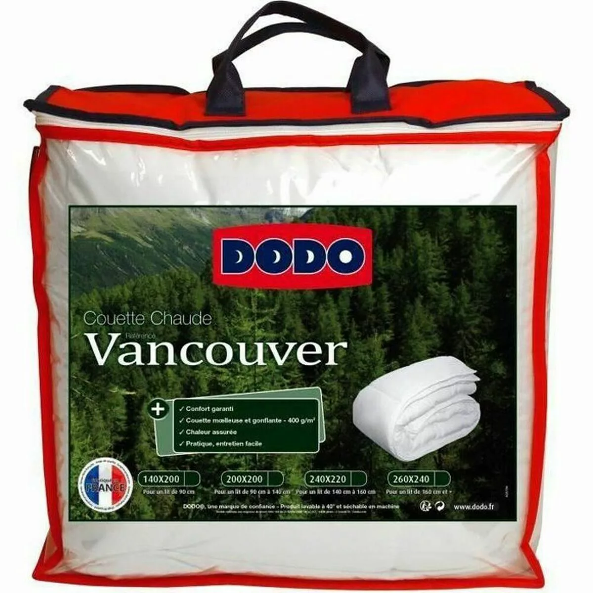 Bettdecke Dodo Vancouver Weiß 400 G (220 X 240 Cm) günstig online kaufen