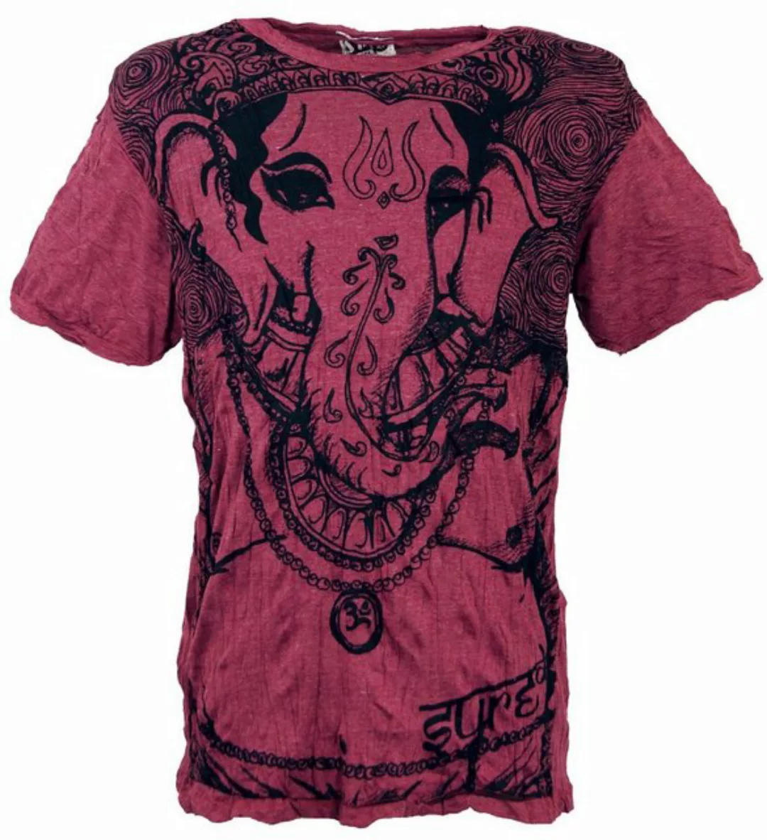 Guru-Shop T-Shirt Sure Herren T-Shirt Ganesh - bordeaux alternative Bekleid günstig online kaufen