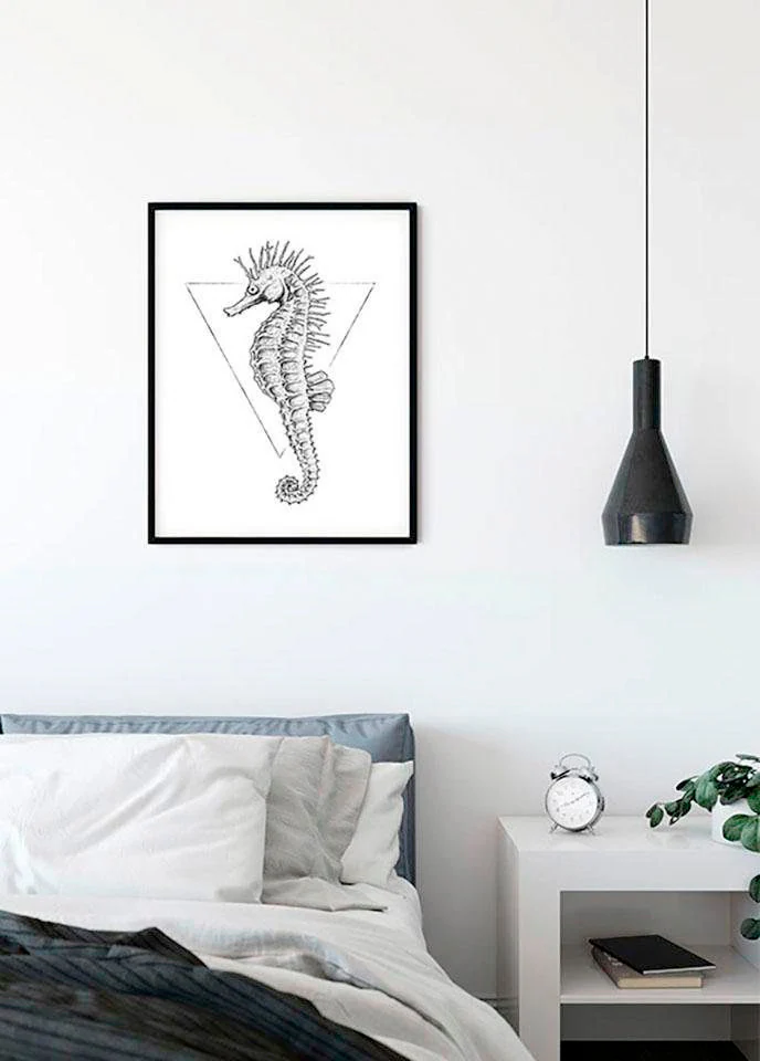 Komar Bild "Sea Horse White", Tiere, (1 St.), Wandbild zur Dekoration - ohn günstig online kaufen