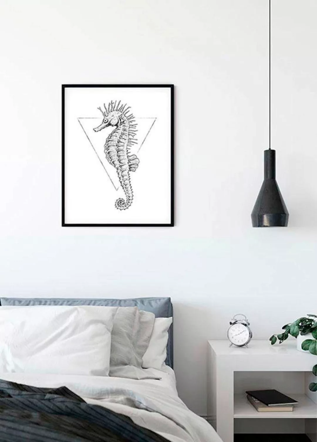 Komar Poster "Sea Horse White", Tiere, (1 St.), Kinderzimmer, Schlafzimmer, günstig online kaufen