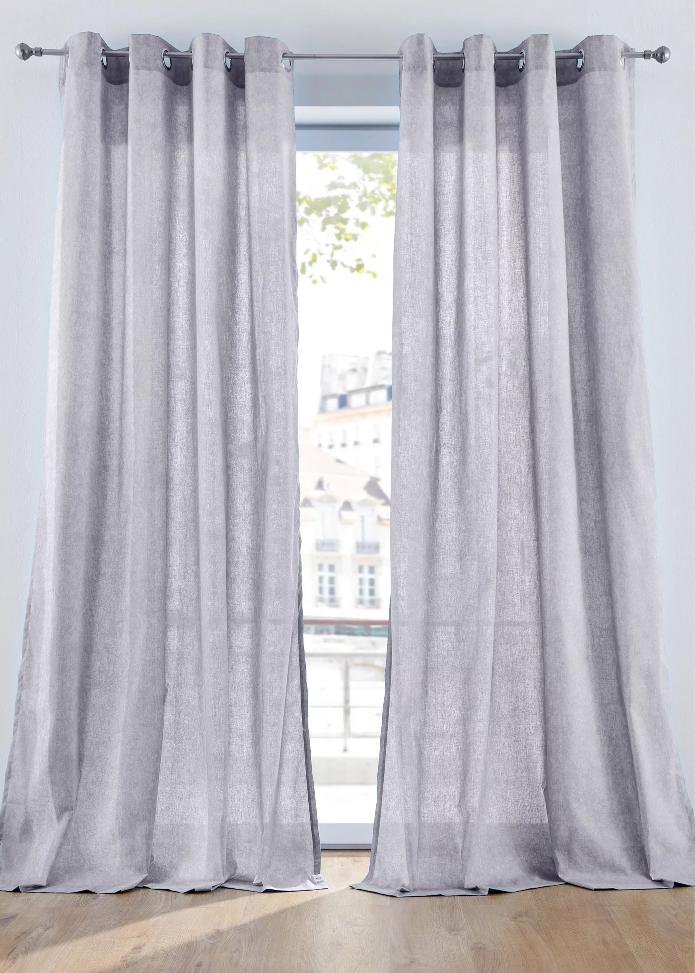 Blickdichter Vorhang mit Baumwolle (2er Pack) günstig online kaufen