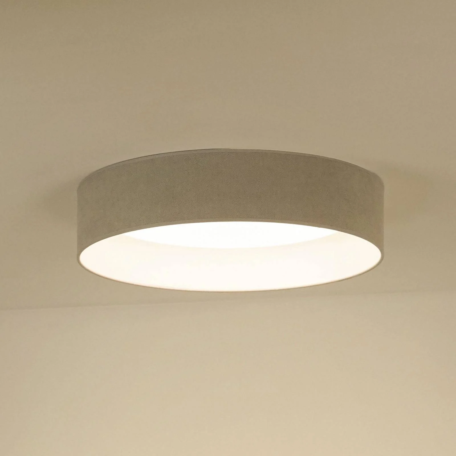 LED-Deckenlampe Plafond, Soro hellgrau, Ø 45 cm, 3-step-dim günstig online kaufen