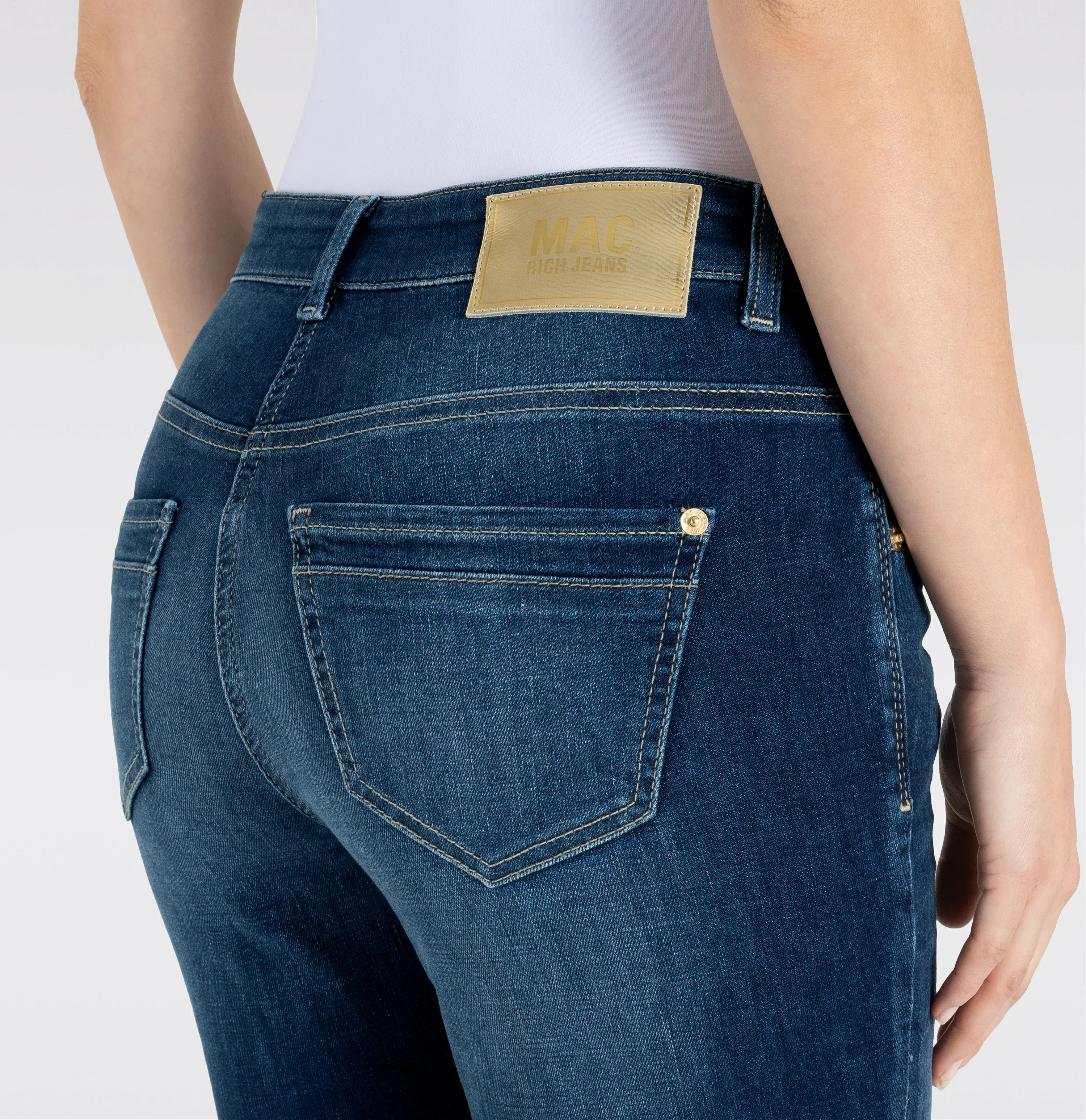 MAC Slim-fit-Jeans "Rich-Slim", Robuste strukturierte Denimqualität günstig online kaufen