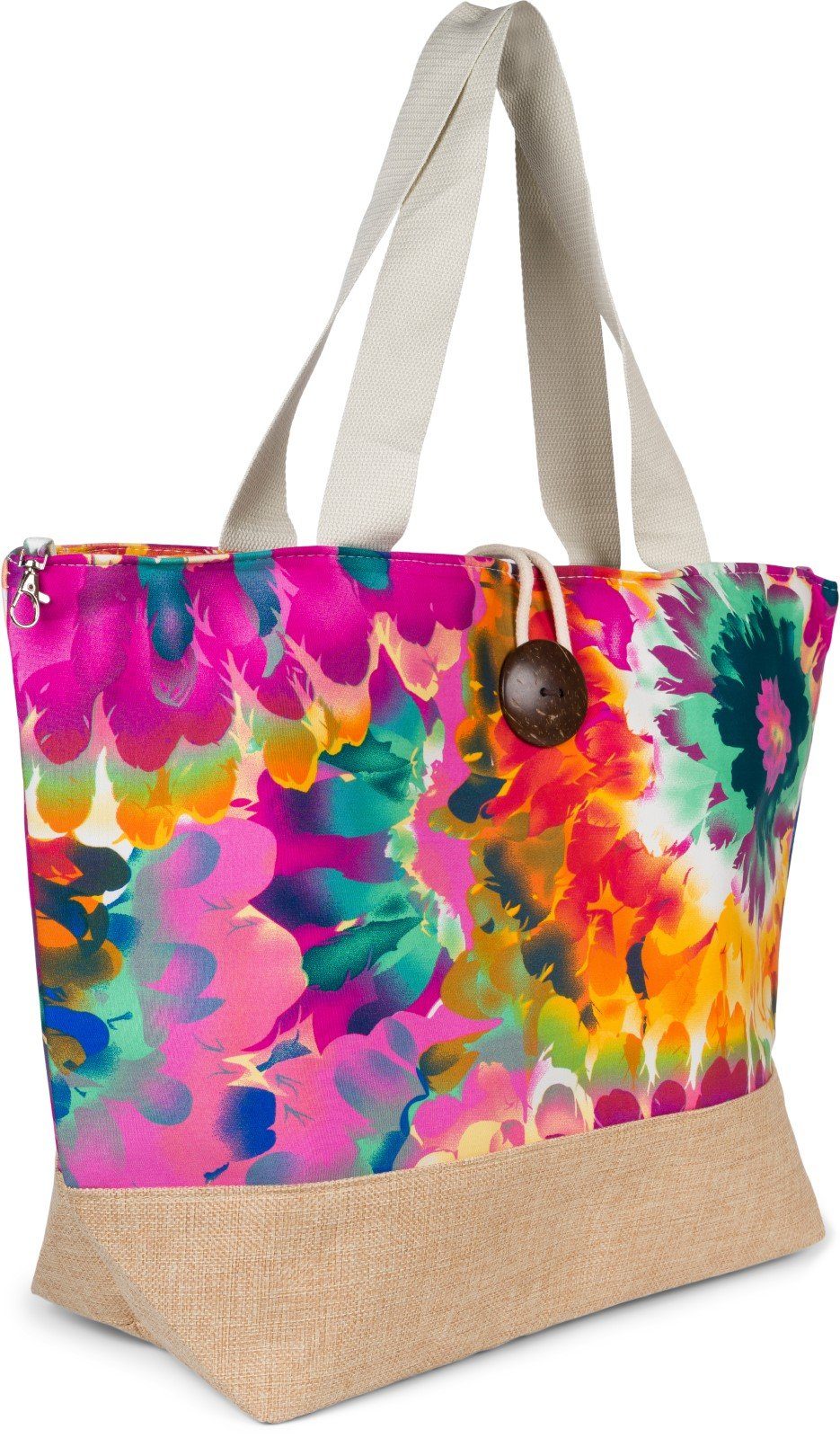 styleBREAKER Strandtasche Strandtasche mit Blumen Muster günstig online kaufen