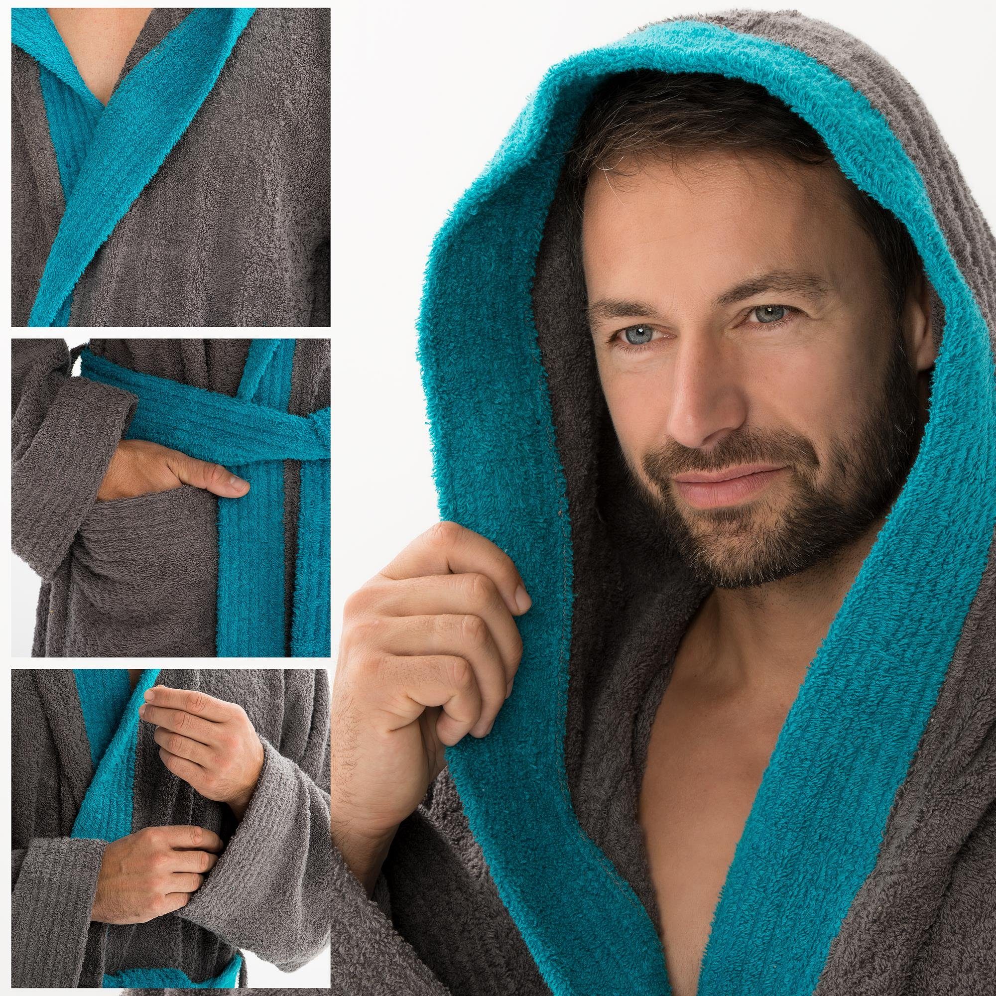 aqua-textil Bademantel Saunamantel Frottee Kapuze für günstig online kaufen