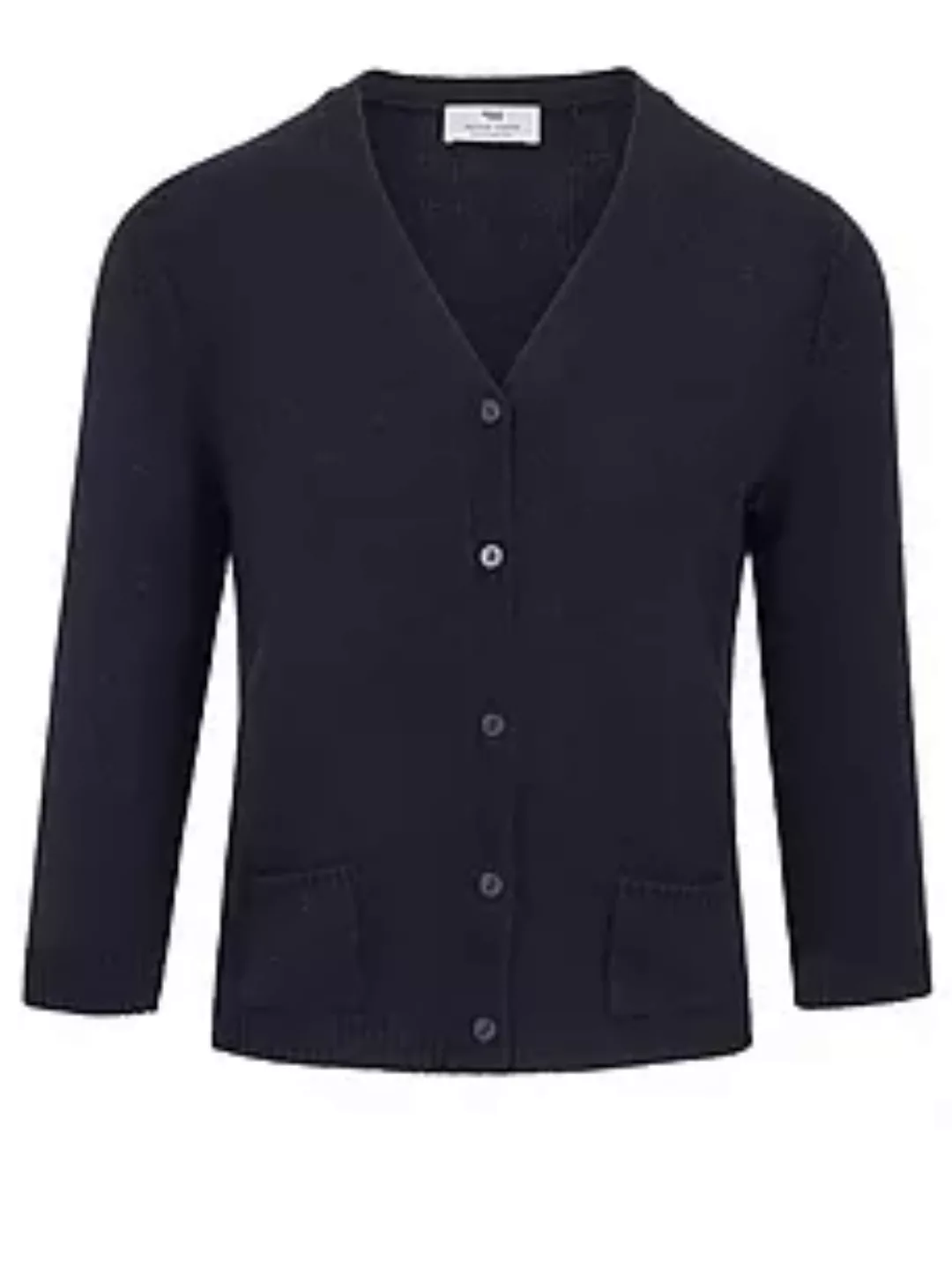 Strickjacke aus 100% Premium-Kaschmir Peter Hahn Cashmere blau günstig online kaufen