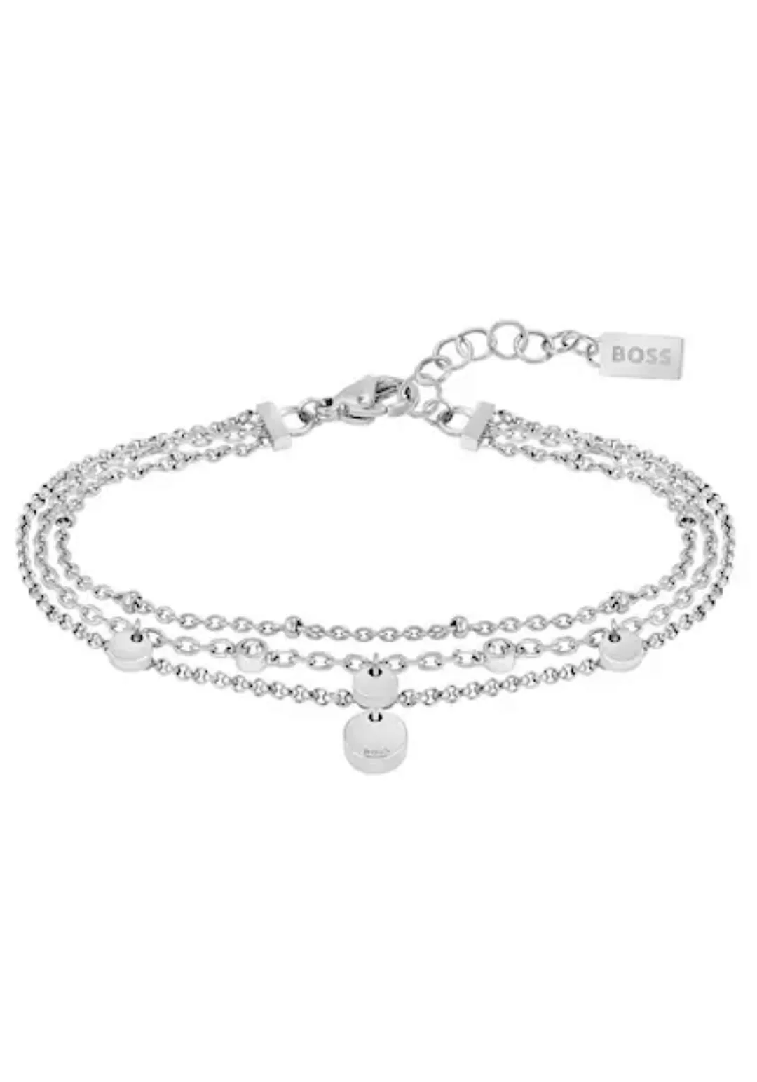 BOSS Armband »Schmuck Edelstahl Armschmuck Ankerkette IRIS«, mit Glasstein günstig online kaufen