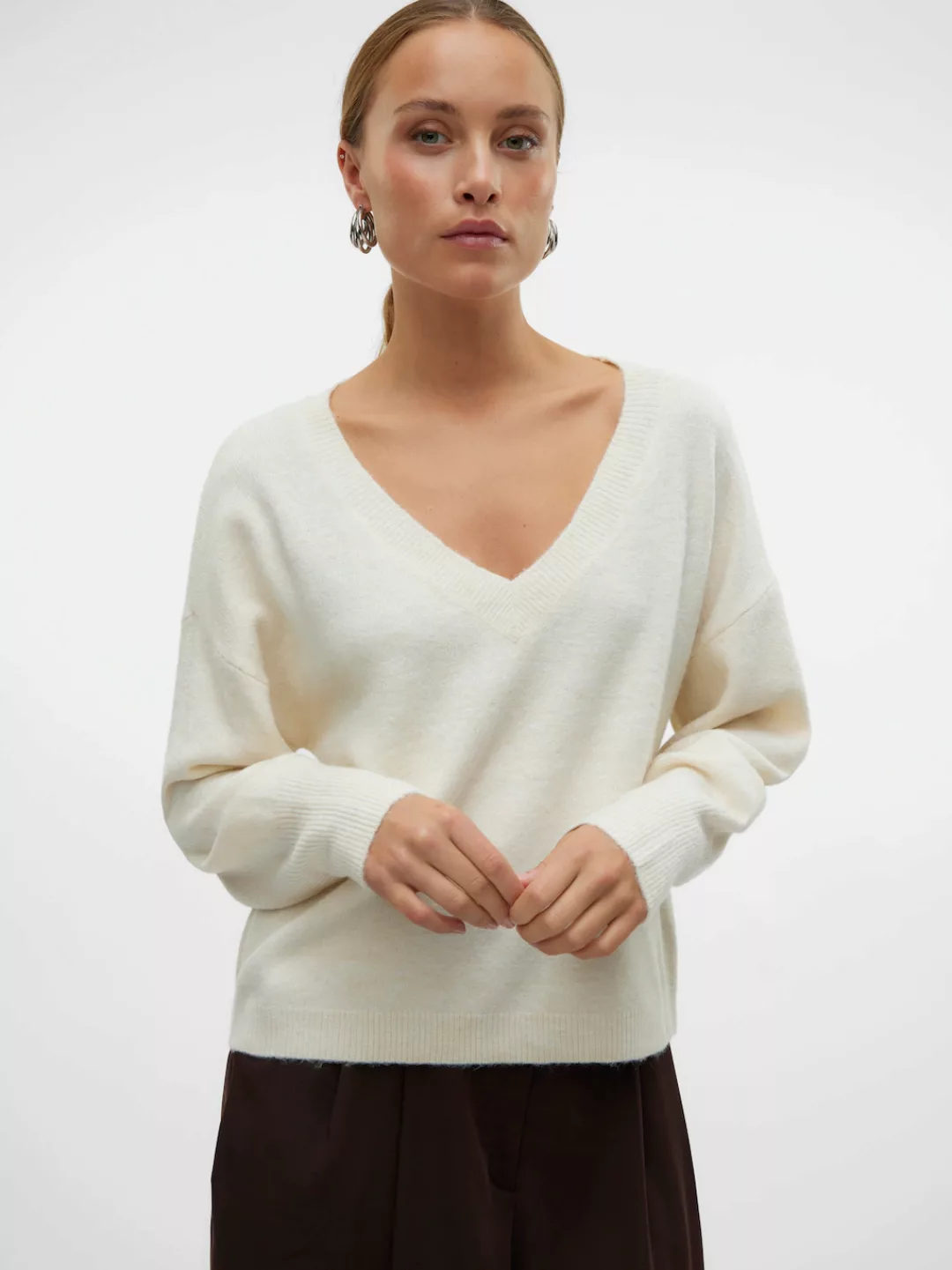 Vero Moda V-Ausschnitt-Pullover VMJUPITER LS V-NECK PULLOVER BF günstig online kaufen