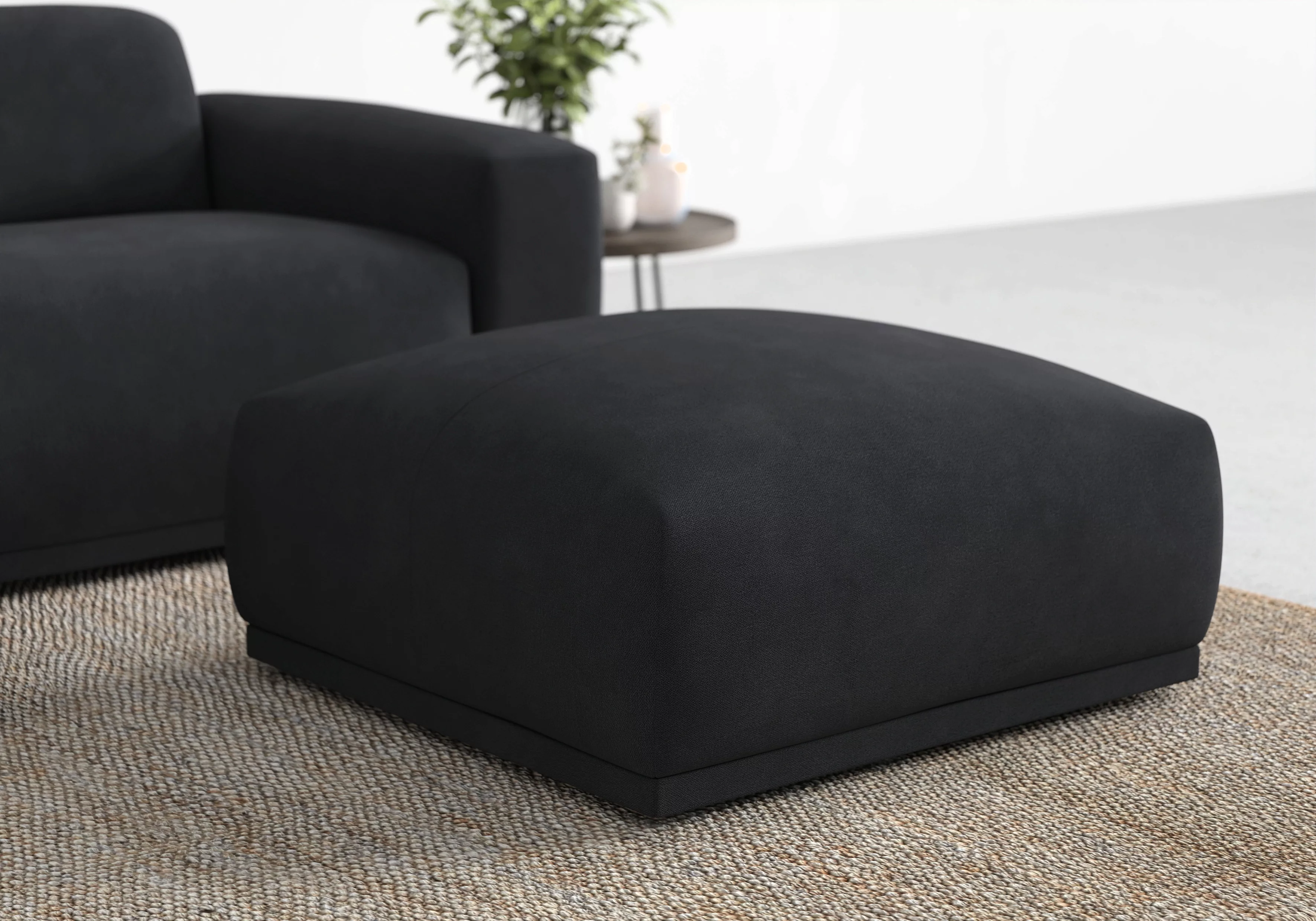 TRENDMANUFAKTUR Hocker "Braga, mit hochwertigem Kaltschaum, quadratisch, in günstig online kaufen
