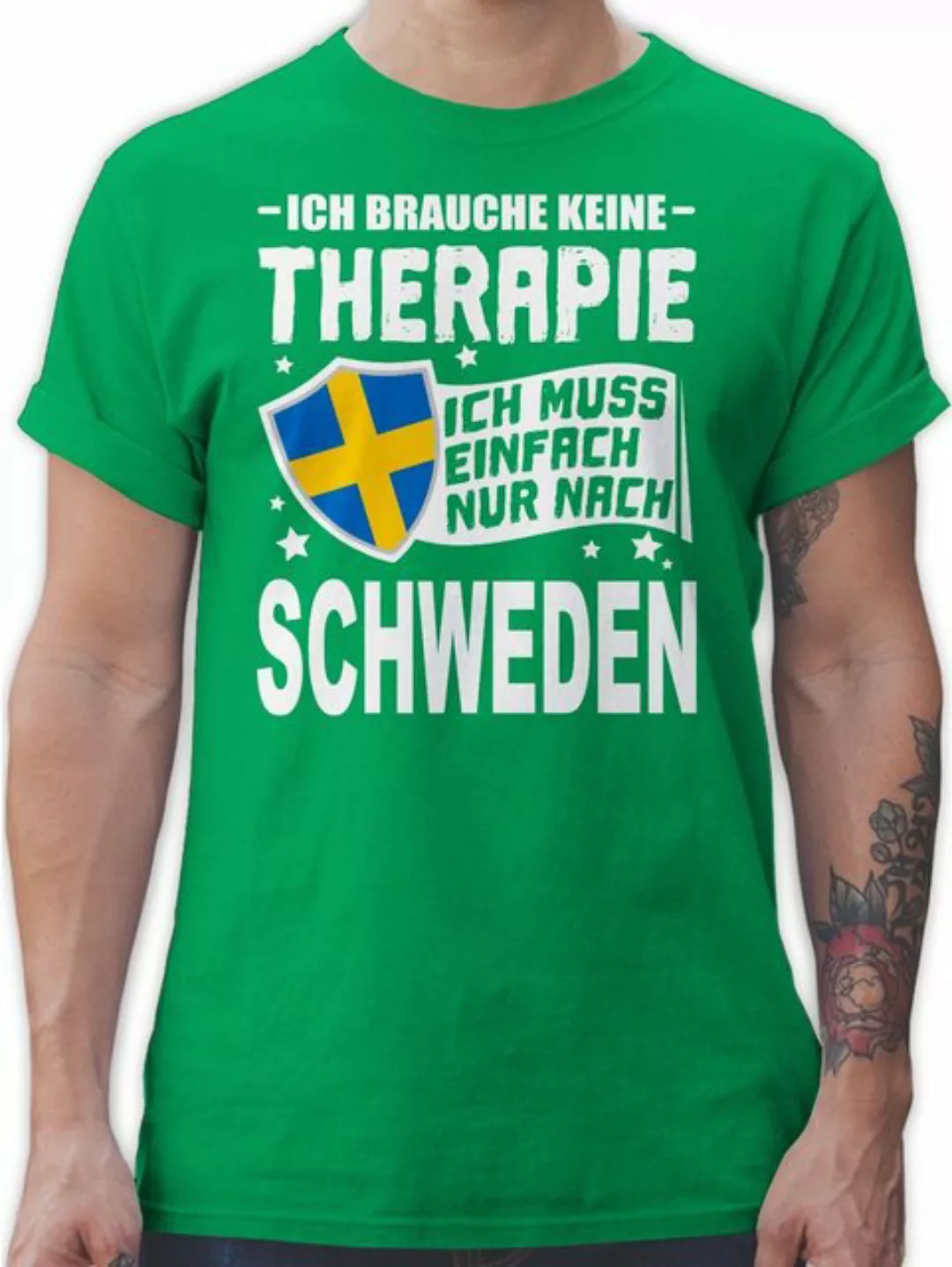 Shirtracer T-Shirt Ich brauche keine Therapie Ich muss einfach nur nach Sch günstig online kaufen