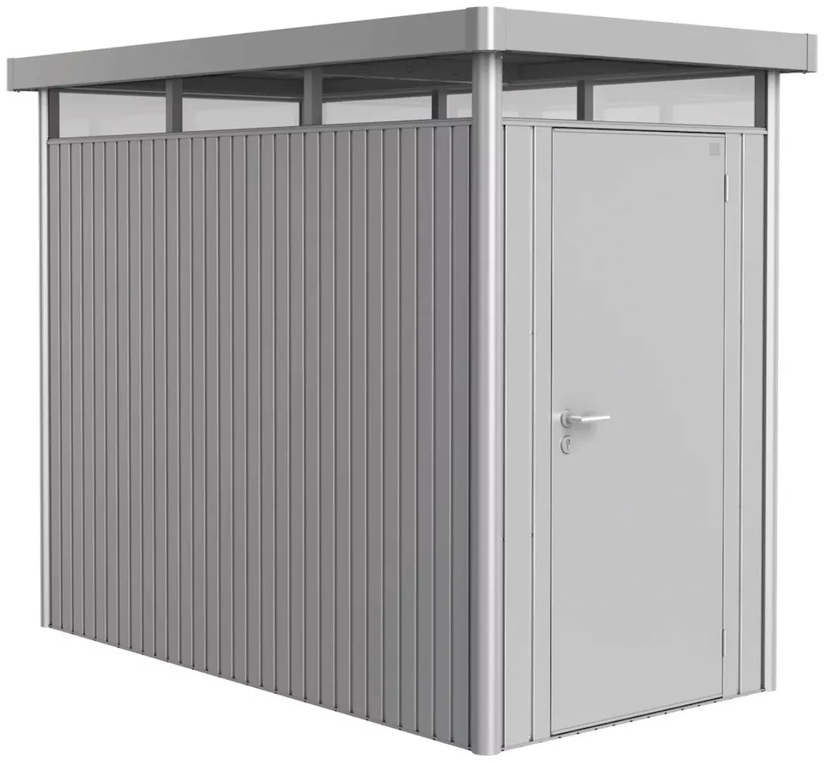 Biohort Metall-Gerätehaus HighLine Silber-Metallic 3,5 m² Einzeltür seitlic günstig online kaufen