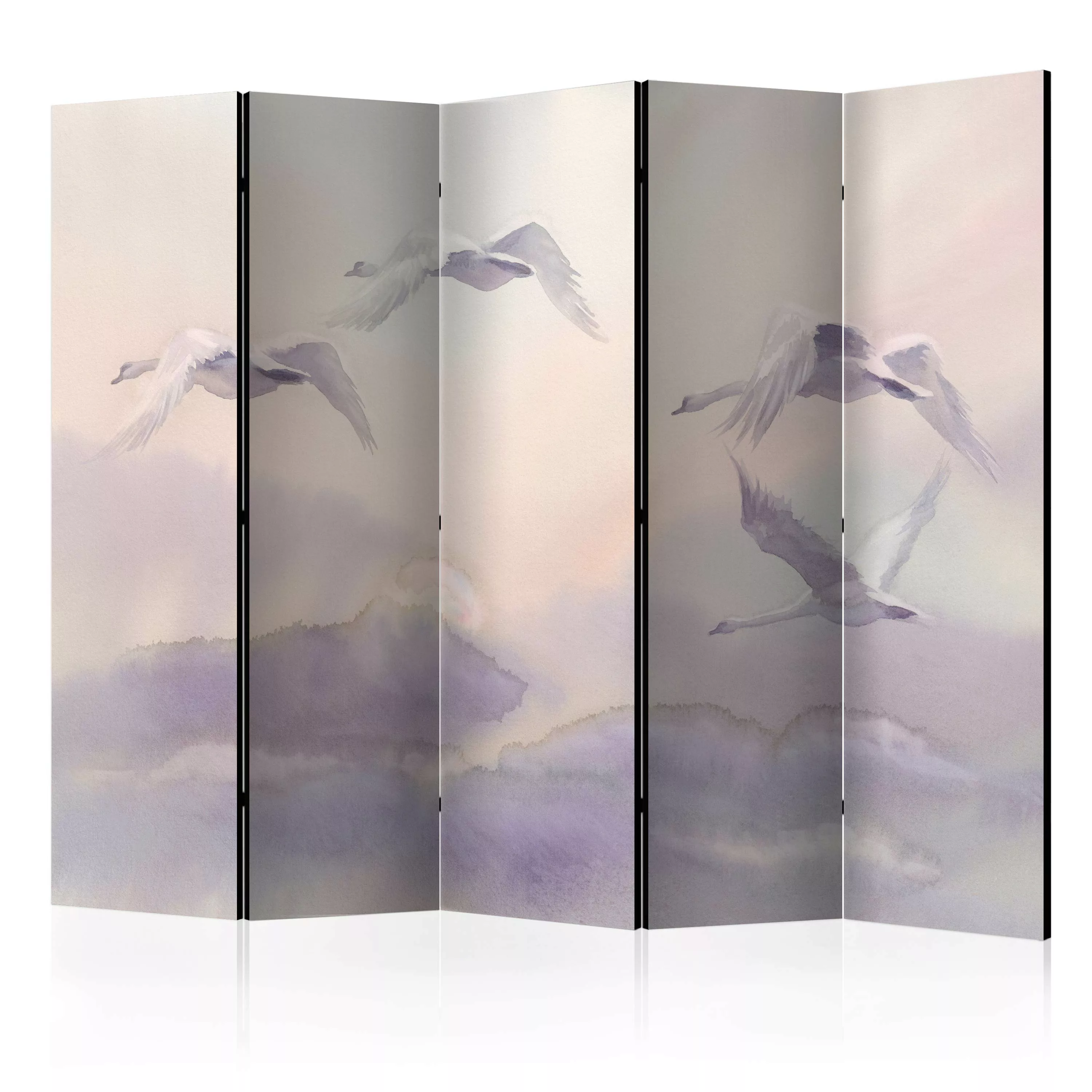 5-teiliges Paravent - Flying Swans Ii [room Dividers] günstig online kaufen